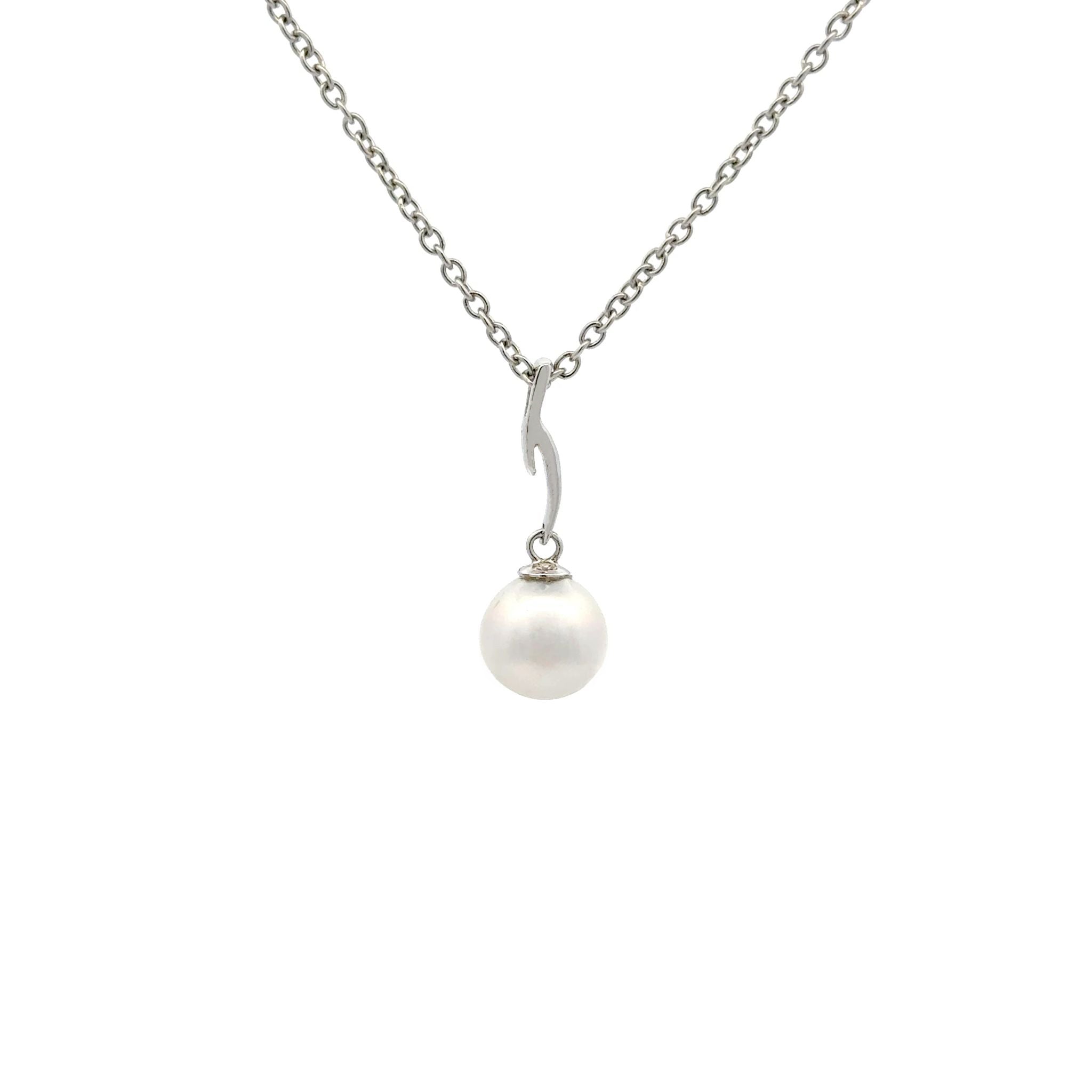 Sterling Silver Australian South Sea Cultured 8-9mm Pearl Pendant