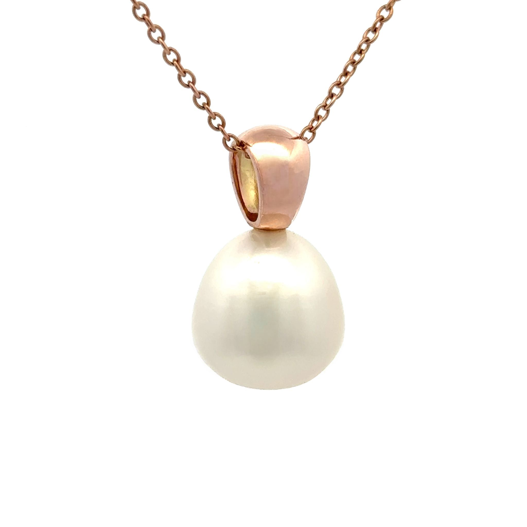 9K Rose Gold South Sea Cultured 15-16mm Pearl Pendant