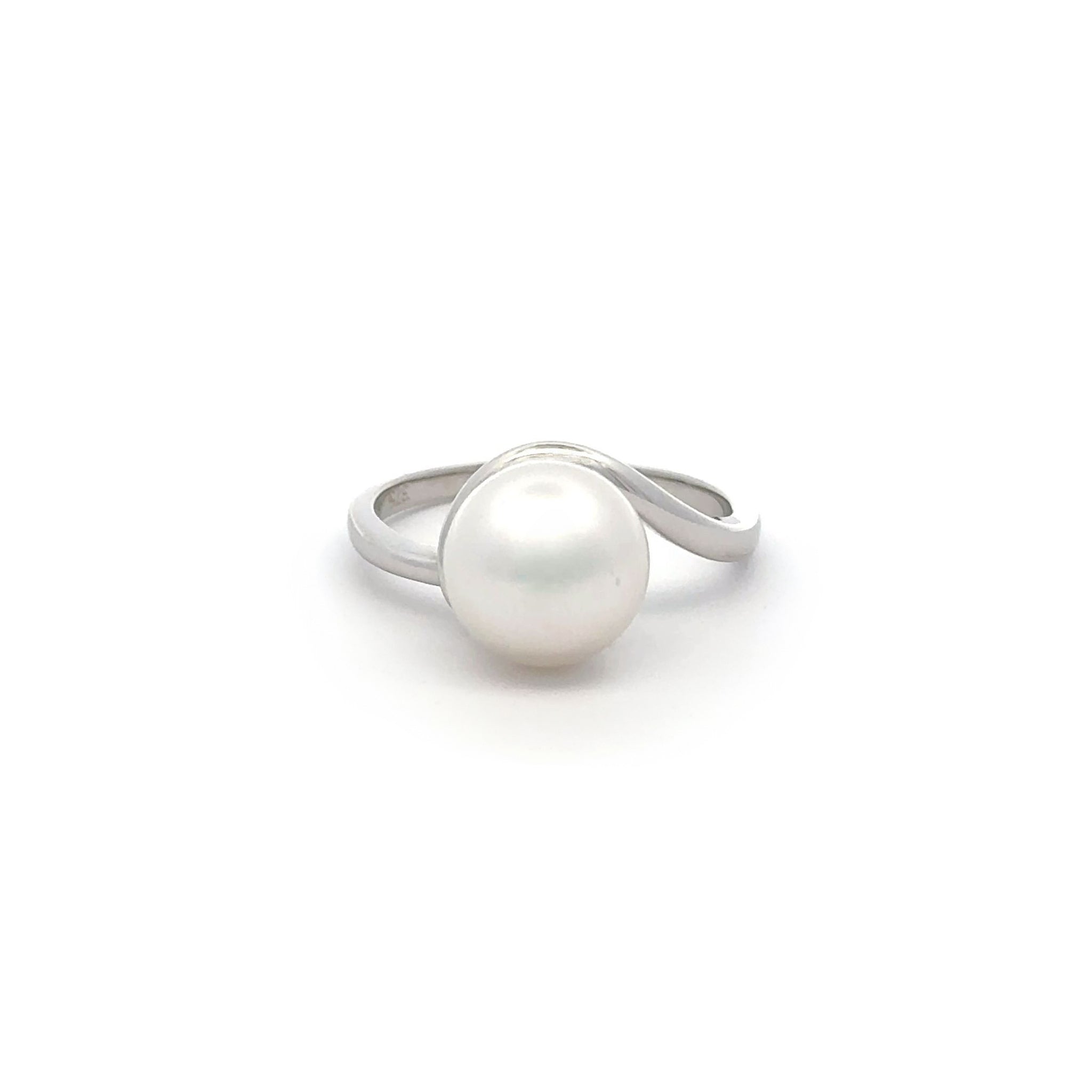 9K White Gold Australian South Sea Cultured 9-10mm Pearl Ring