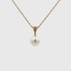 9K Yellow Gold Australian South Sea Cultured 12-13mm Pearl and Argyle Diamond Pendant