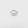 18K White Gold Australian South Sea 10-11mm Cultured Pearl Ring Size O 1/2. 