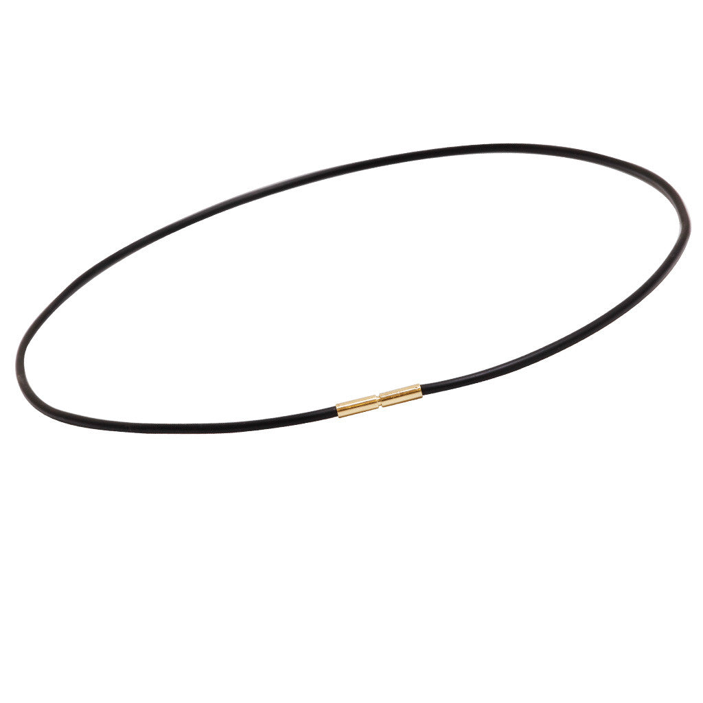 9K Yellow Gold Neoprene Necklace - 2mm