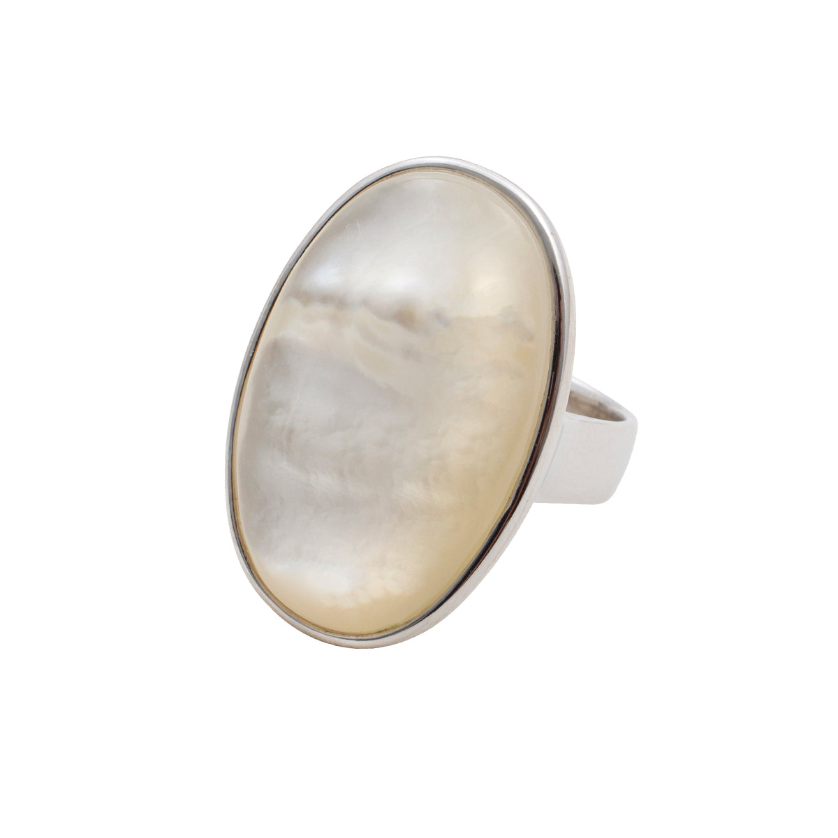 Sterling Silber Perlmutt Ring