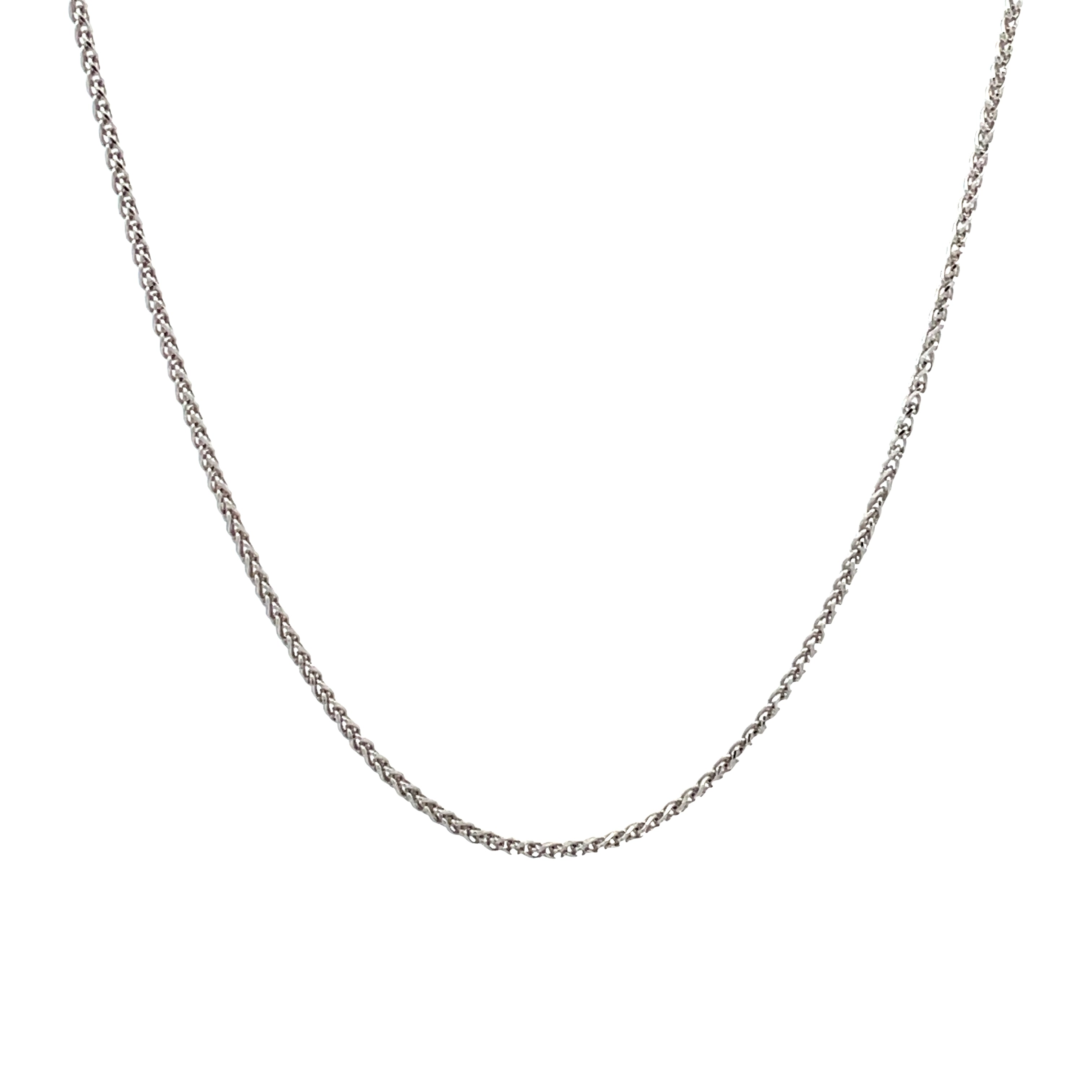 18K White Gold 70 cm Diamond Cut Foxtail Chain