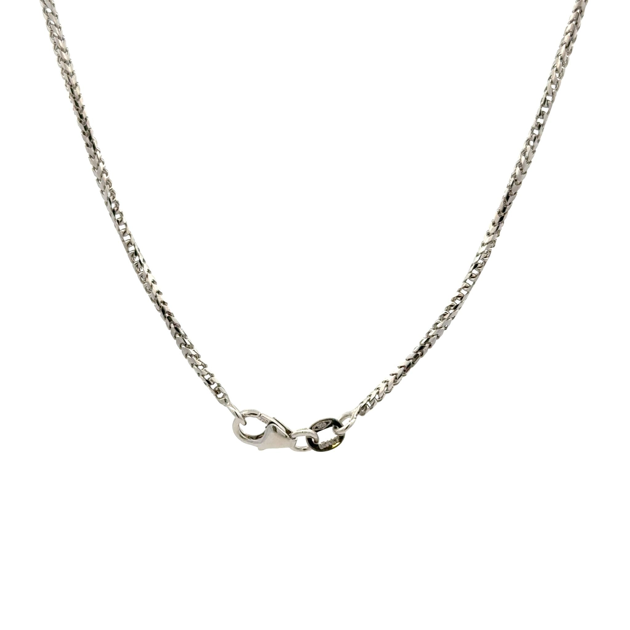 18K White Gold Polished 45cm Franco Chain 1.5mm