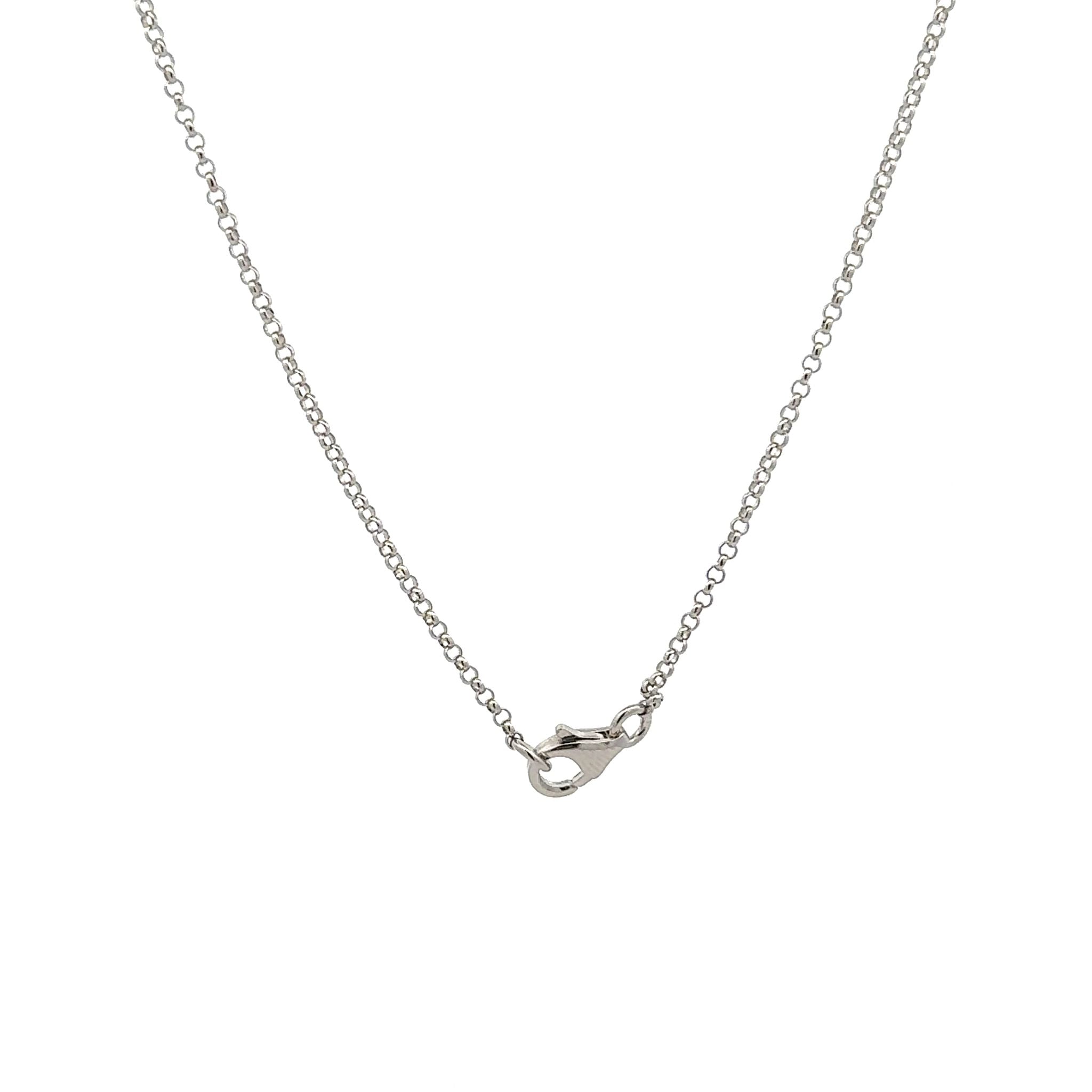 Sterling Silver Polished 50cm Belcher Chain 1.5mm Rhodium Plated