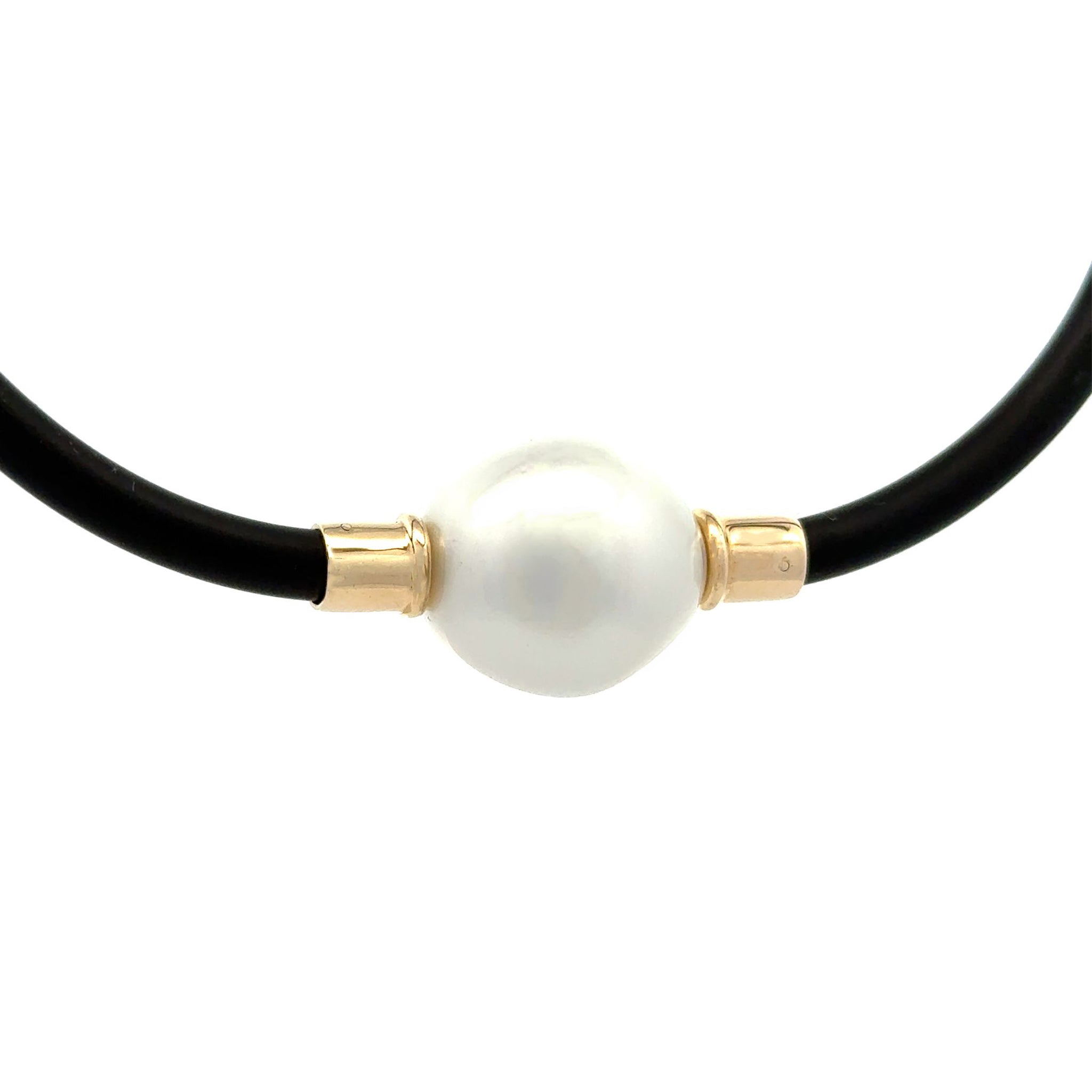 9K Yellow Gold Australian South Sea Cultured 15-16mm 50cm Neoprene Pearl Necklace 4mm<br>