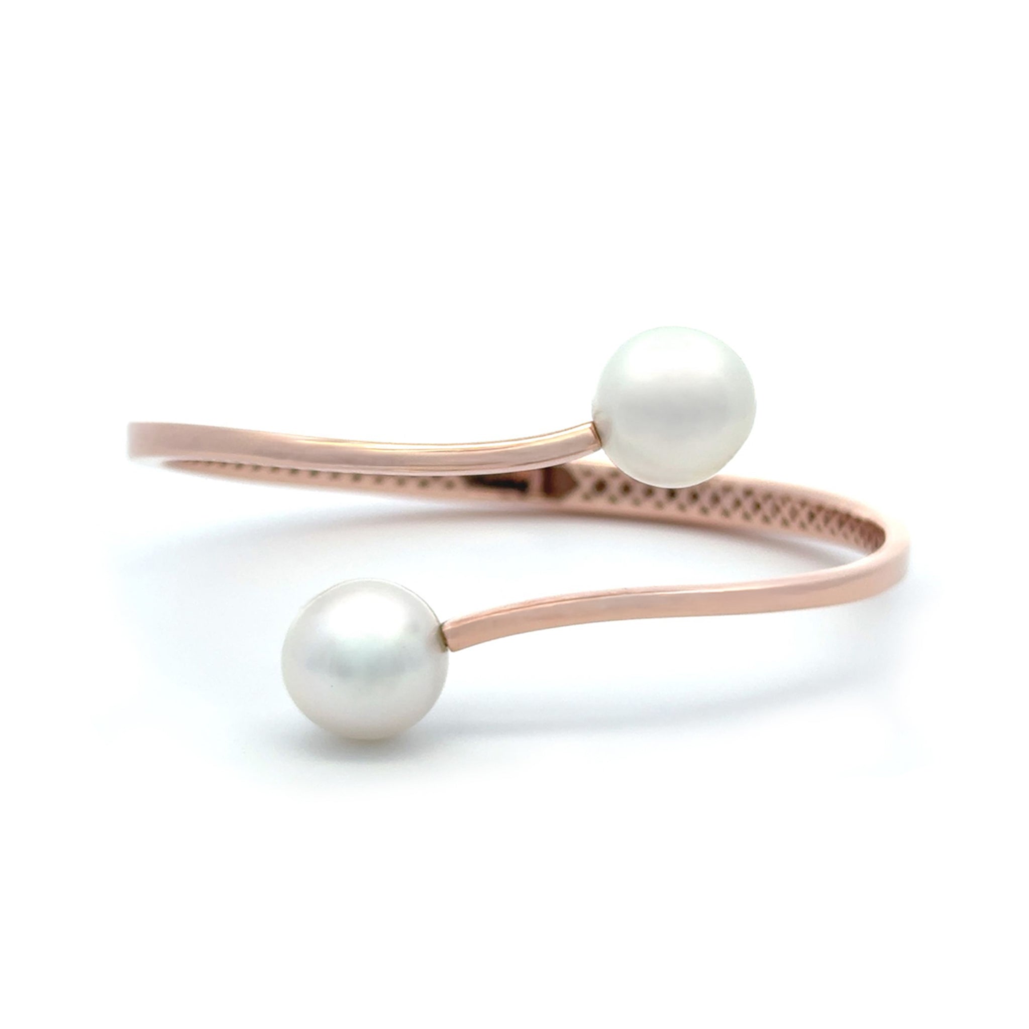 9K Rose Gold Australian South Sea 11-12mm Cultured Pearl Bangle