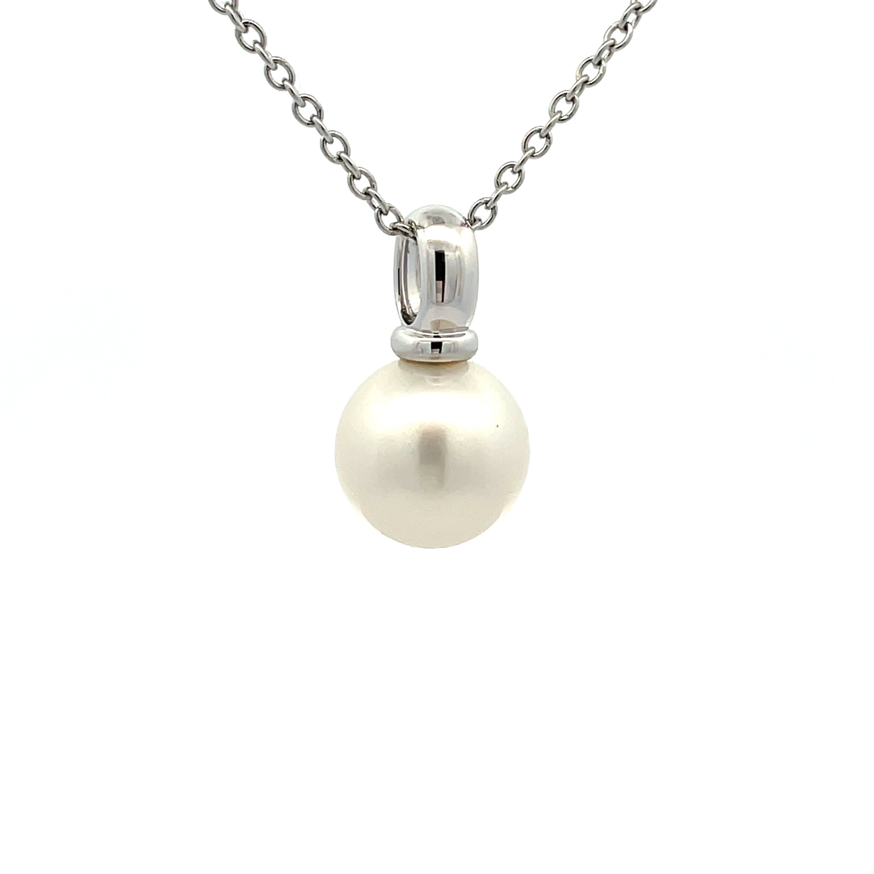 White gold pearl pendant shop necklace