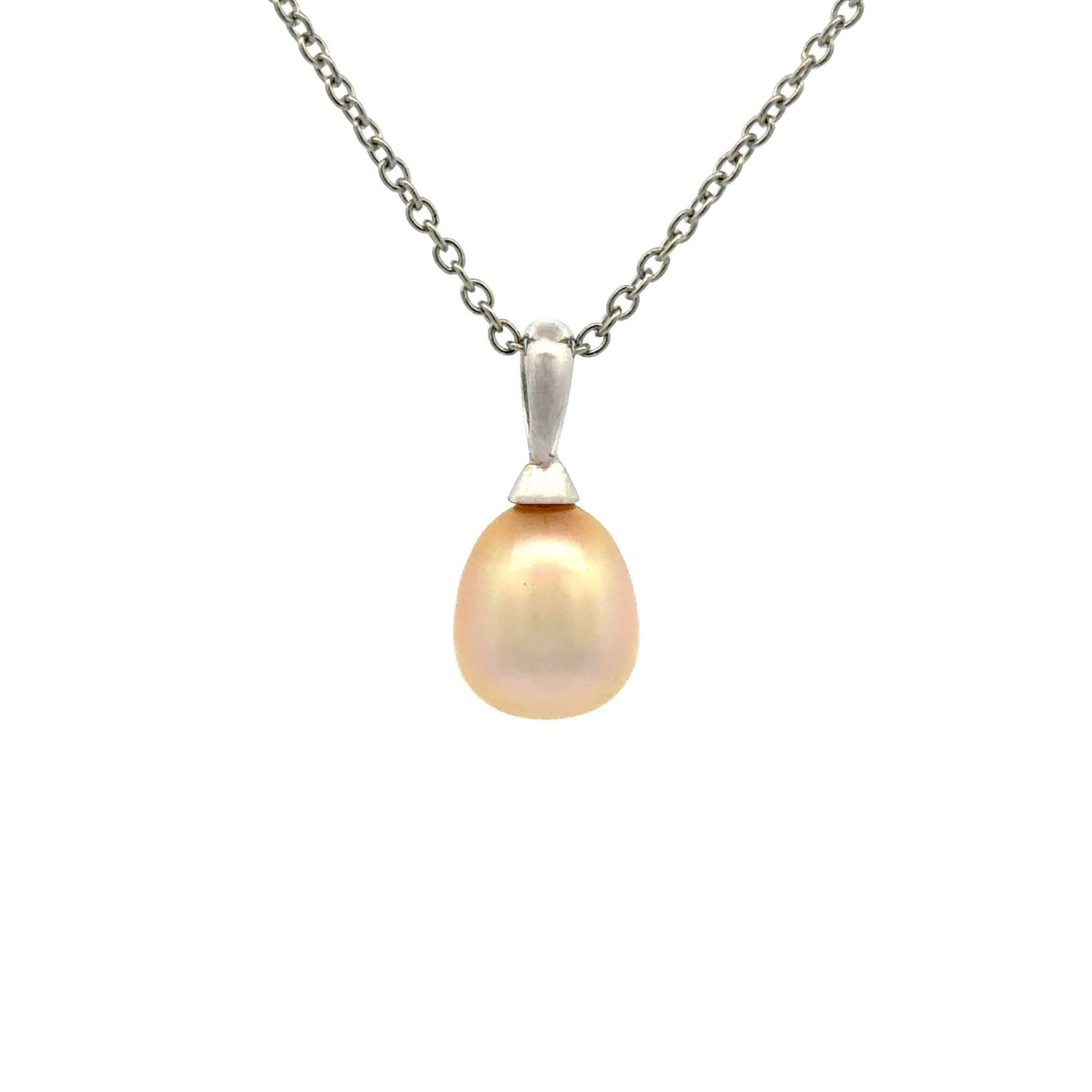 Sterling Silver South Sea Cultured 9-10mm Pearl Pendant