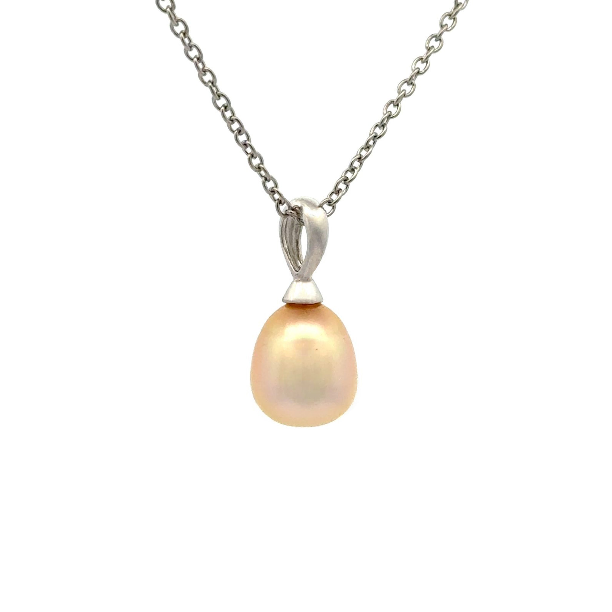 Sterling Silver South Sea Cultured 9-10mm Pearl Pendant