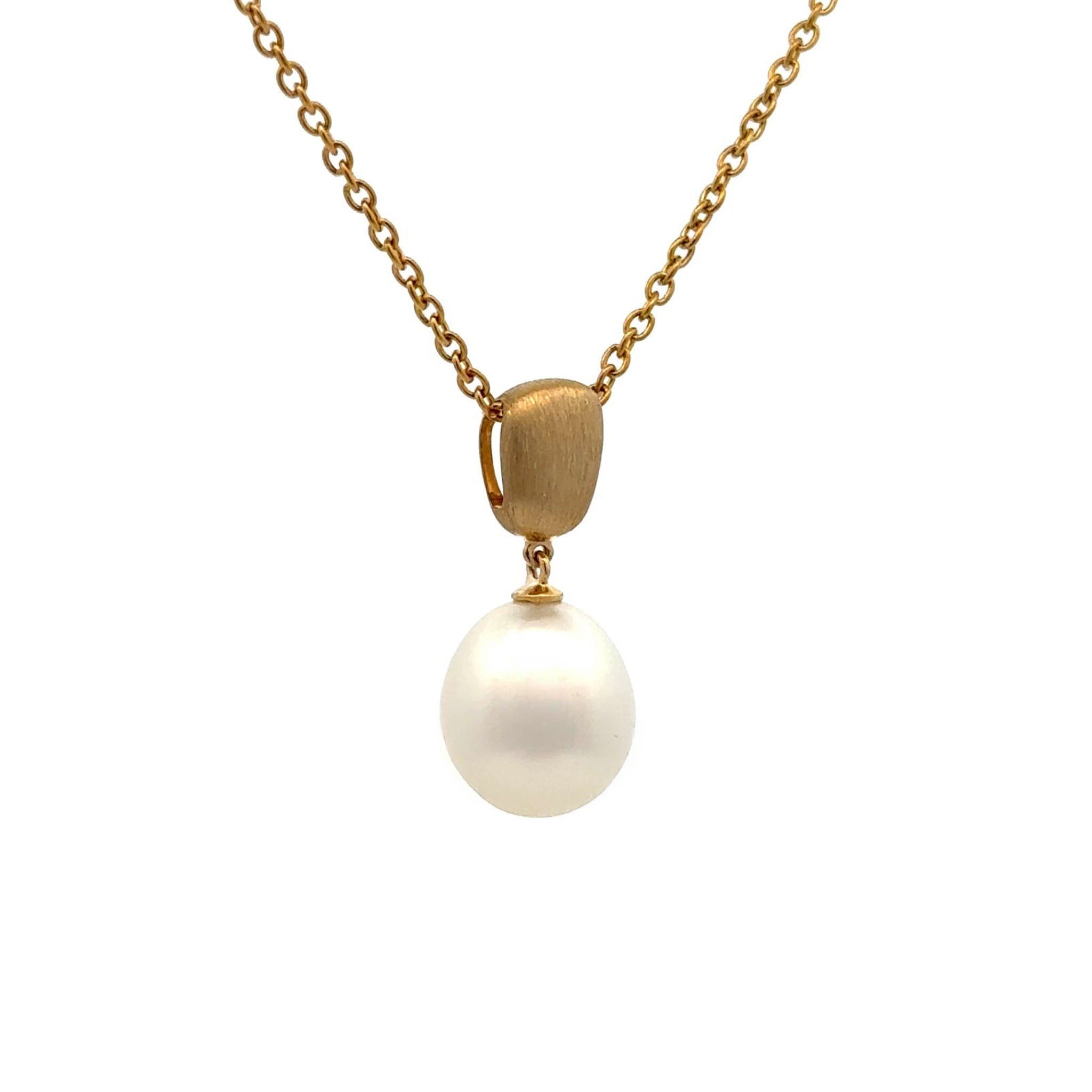 9K Yellow Gold Australian South Sea Cultured 10-11mm Pearl Pendant