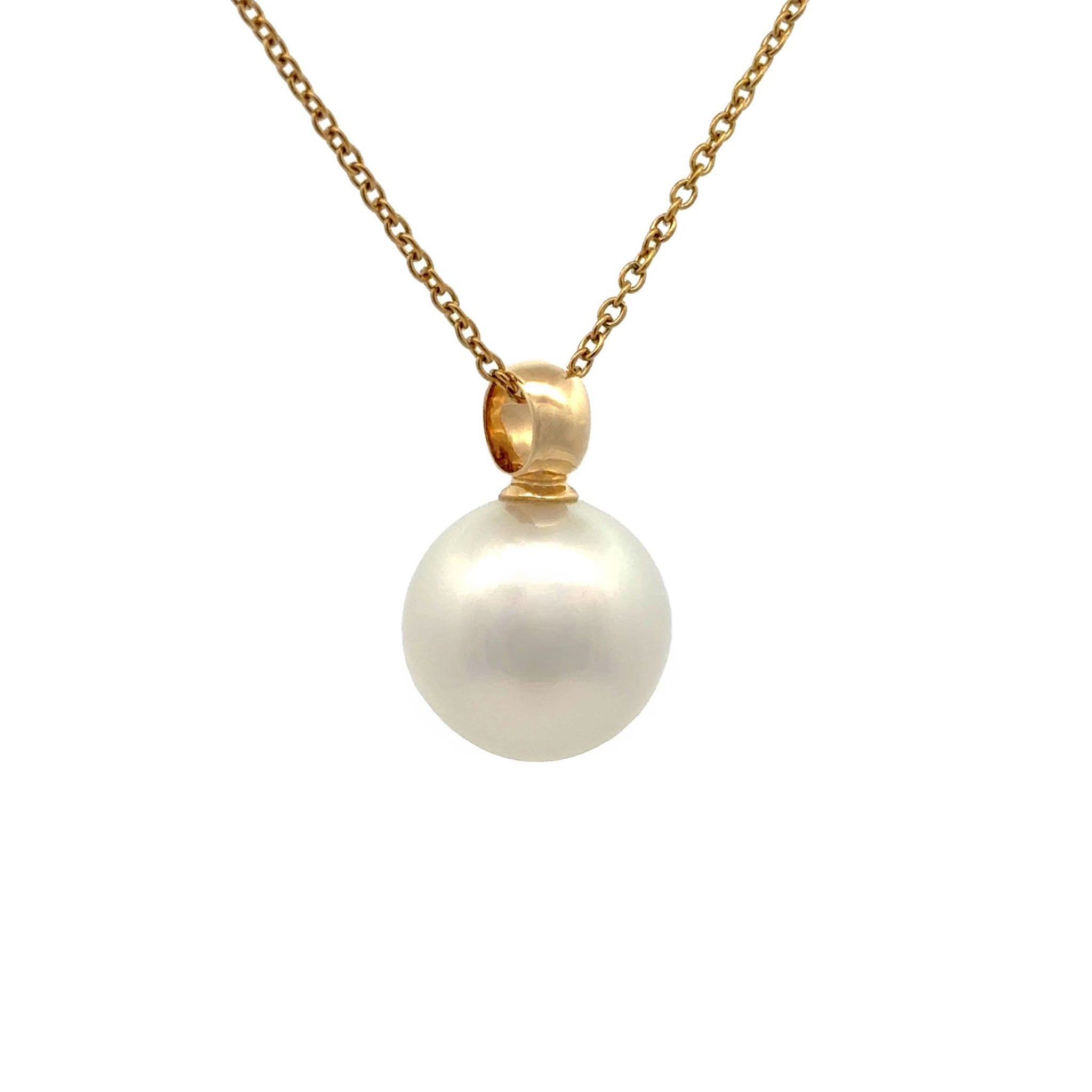 18K Yellow Gold Australian South Sea Cultured Pearl Pendant (price is for pendant only)