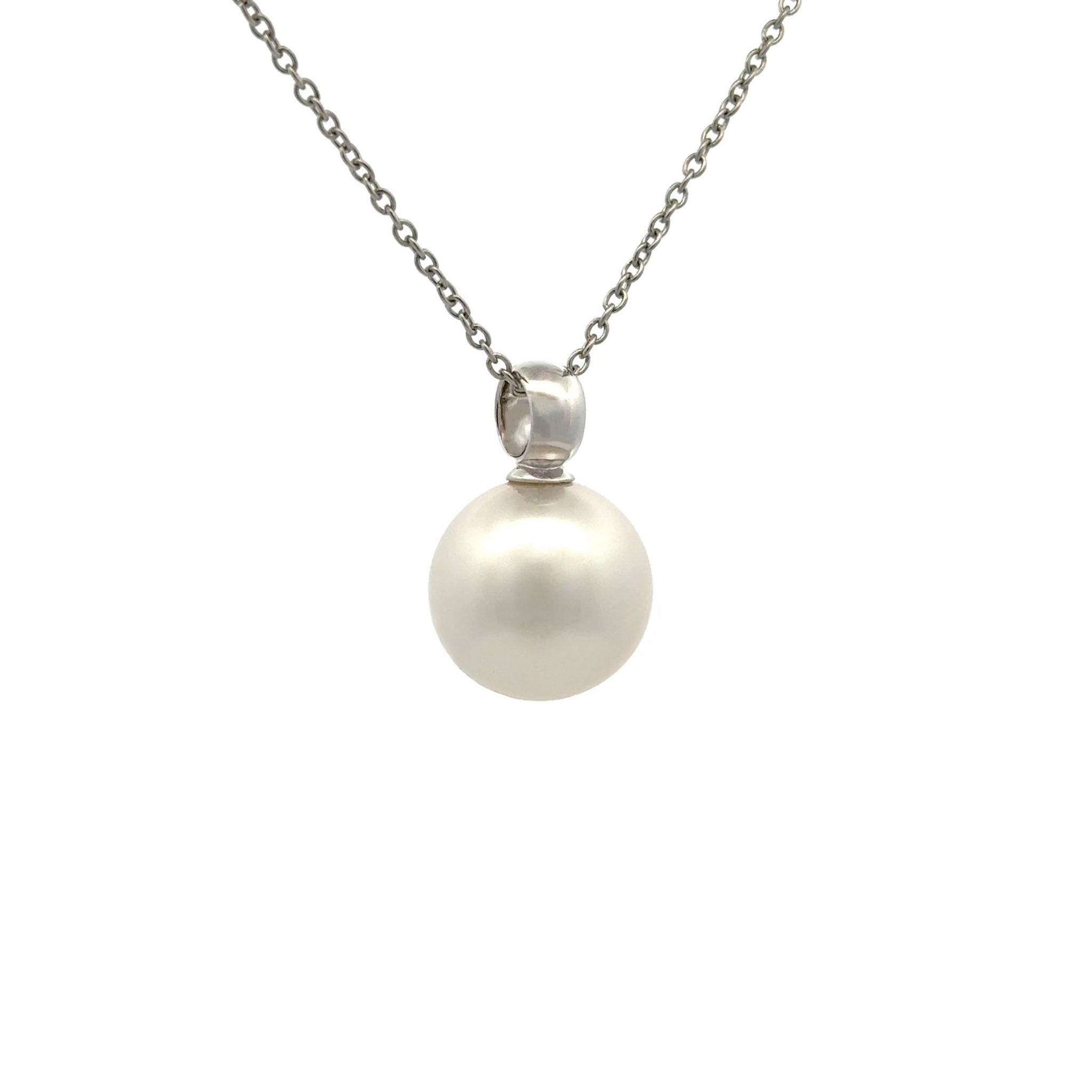 18K White Gold Australian South Sea 15-16mm Cultured Pearl Pendant