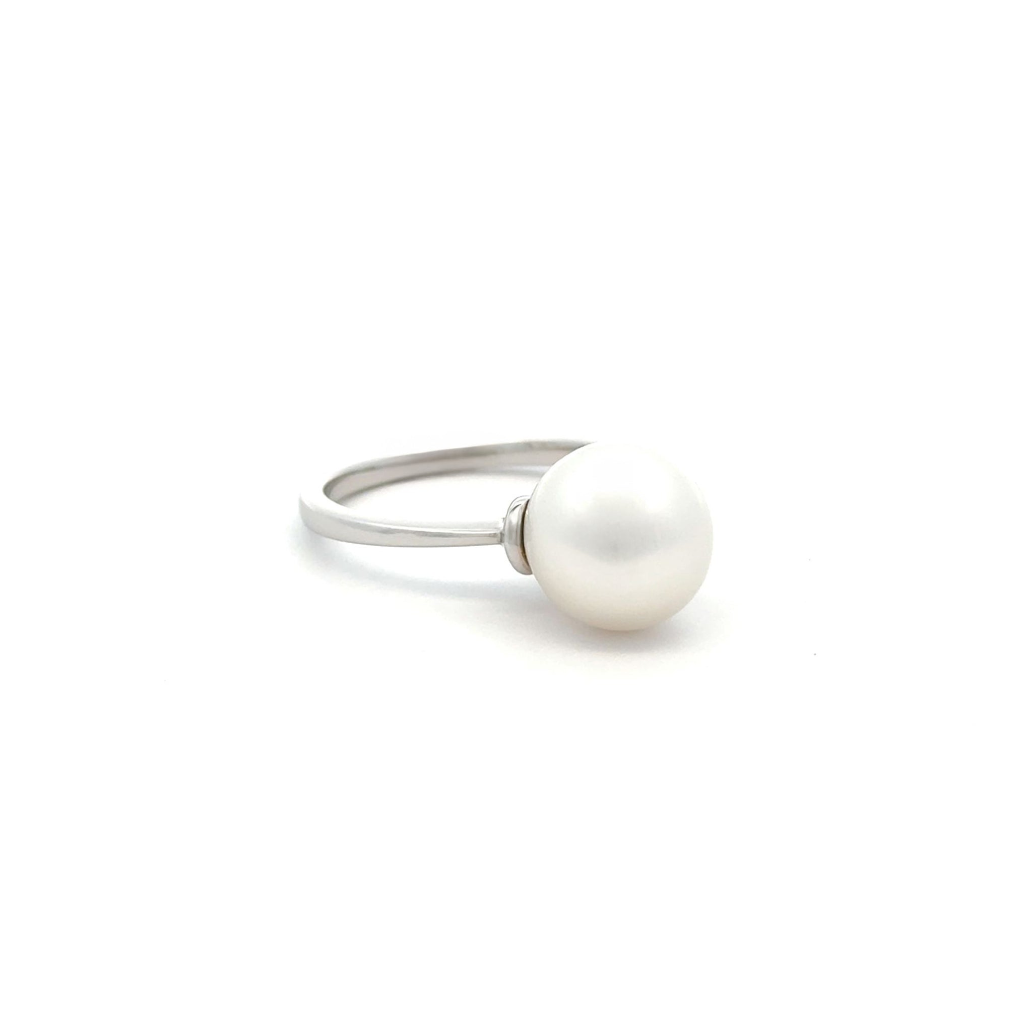 18K White Gold Australian South Sea 10-11mm Cultured Pearl Ring