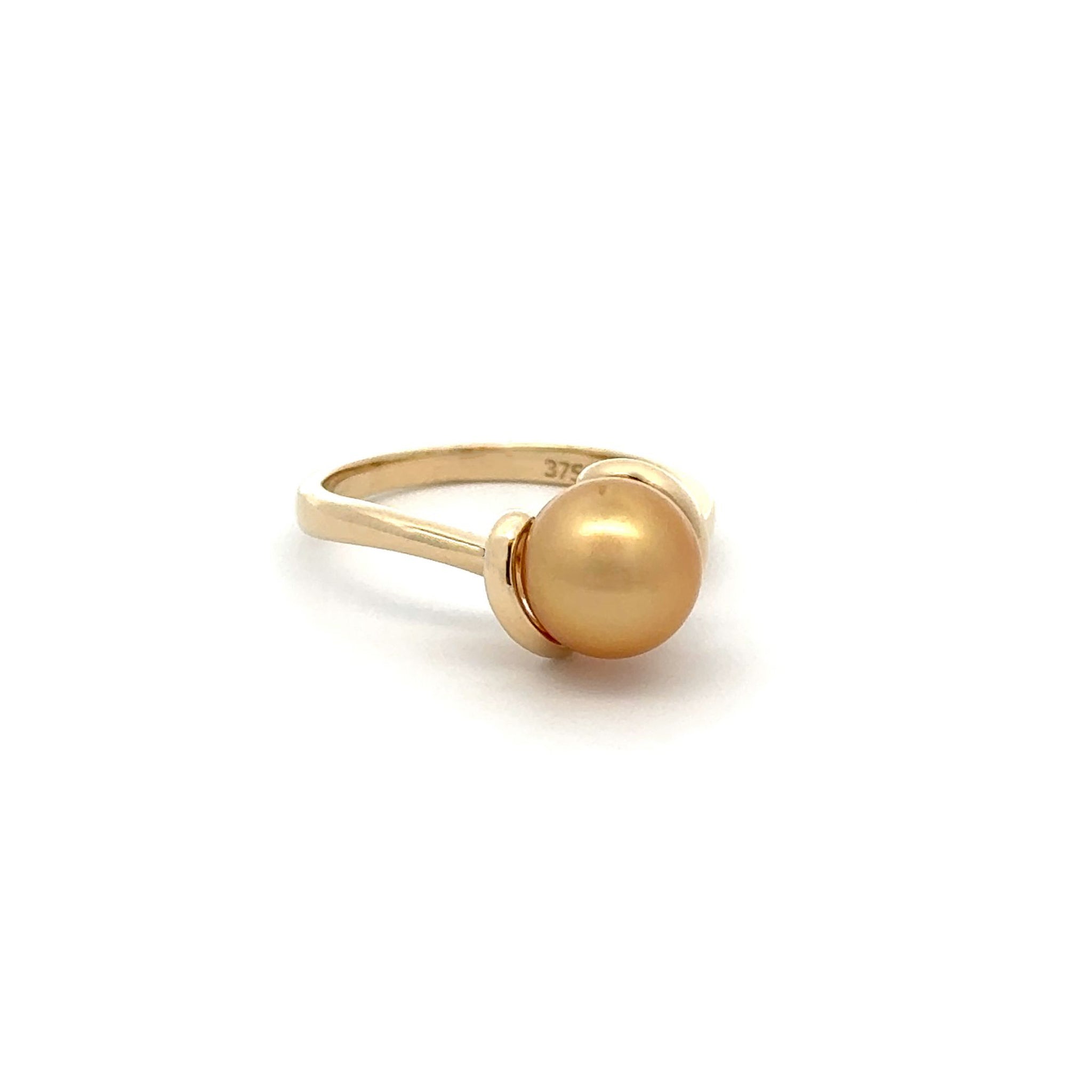 9K Yellow Gold South Sea Cultured 8 - 9mm Pearl Ring