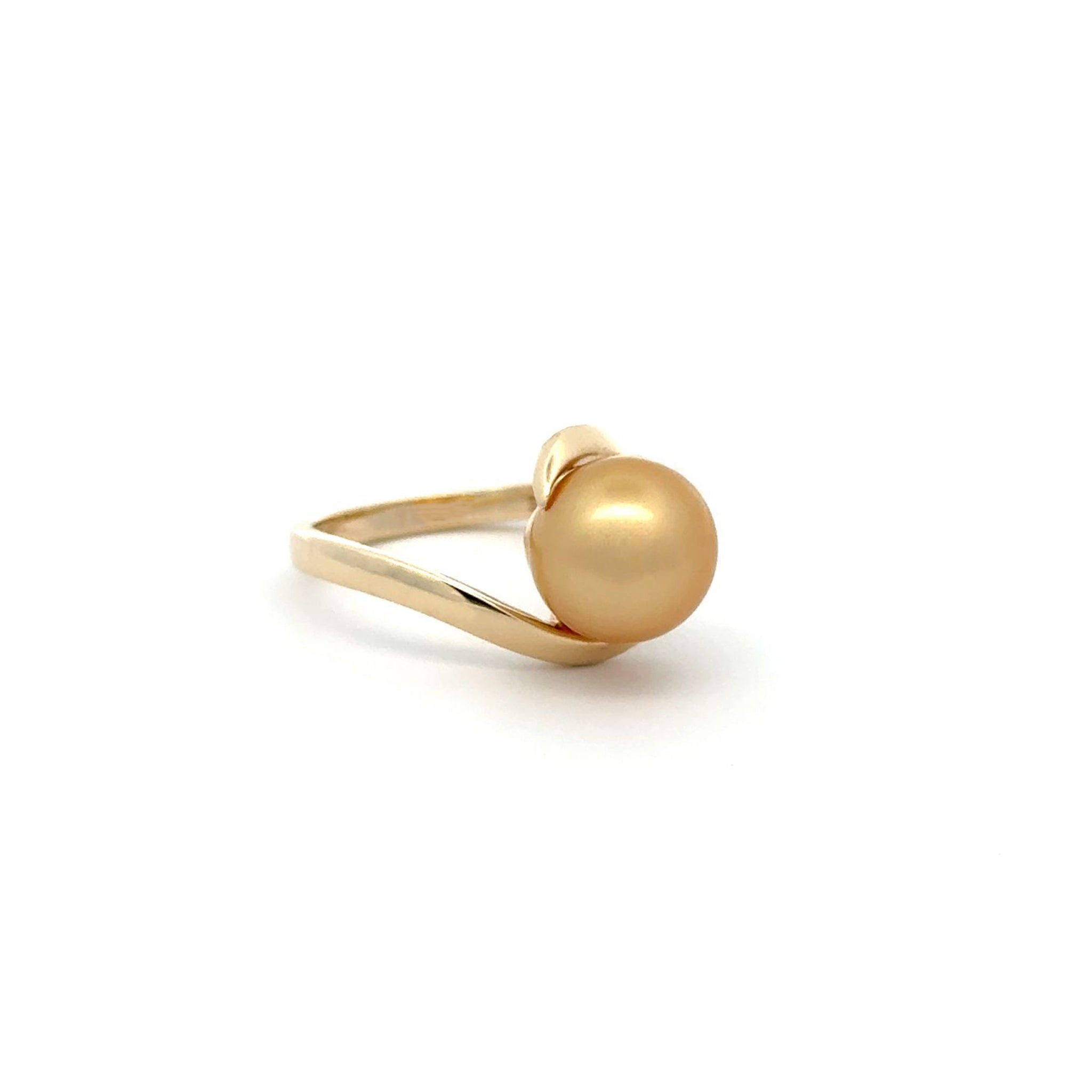 9K Yellow Gold South Sea Cultured 10-11mm Pearl Ring