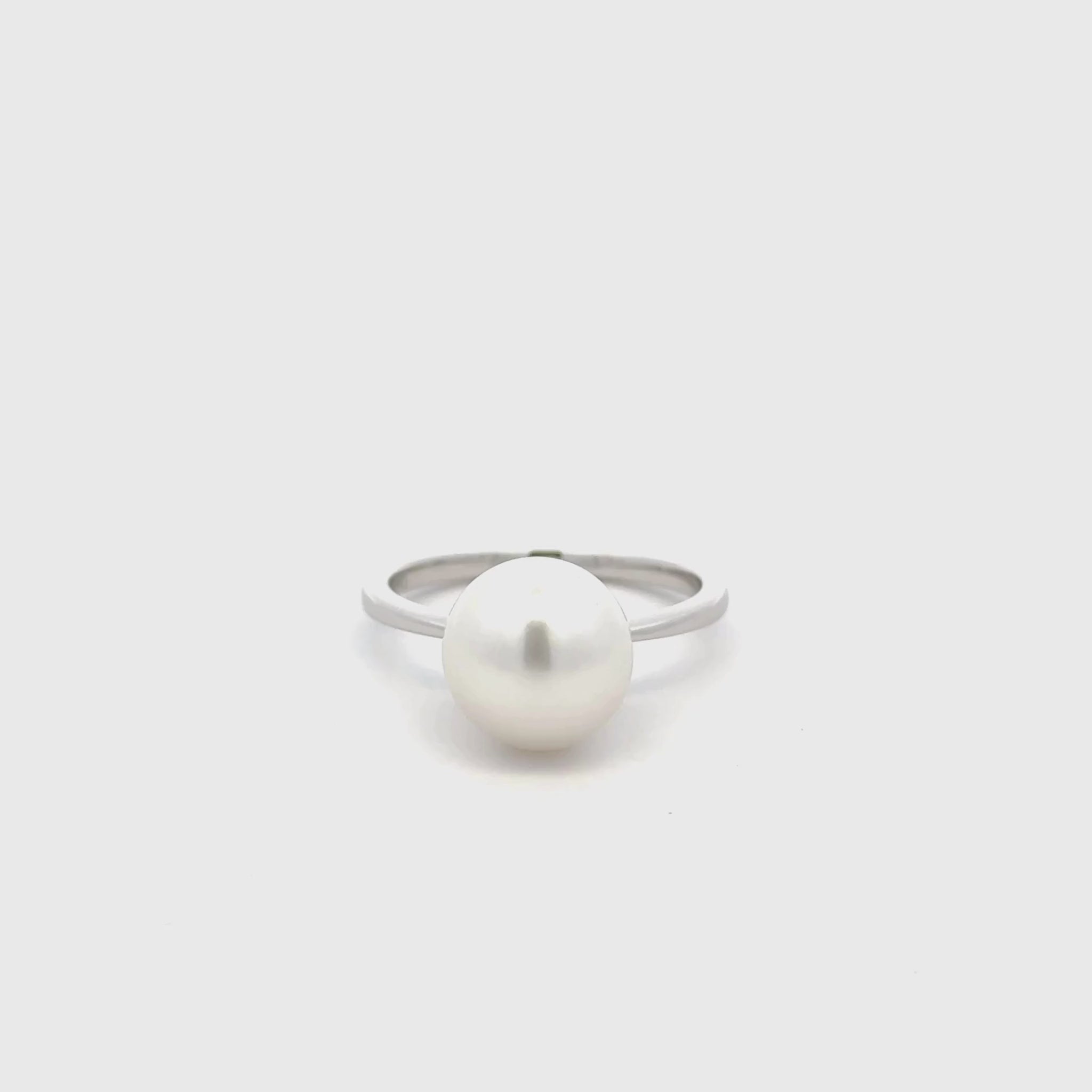 18K White Gold Australian South Sea 10-11mm Cultured Pearl Ring