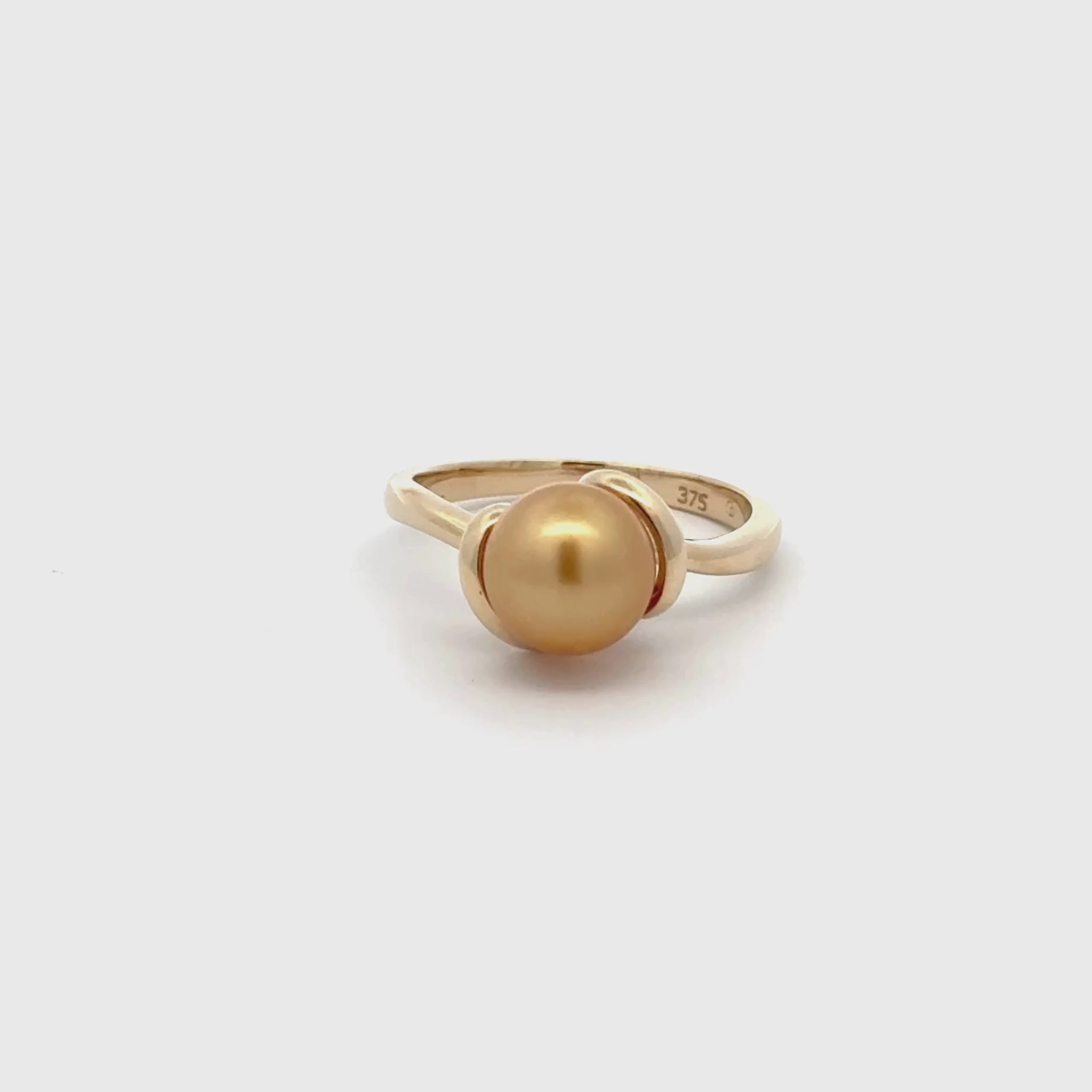 9K Yellow Gold South Sea Cultured 8 - 9mm Pearl Ring