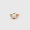 18K Rose Gold Australian South Sea 8-9 mm Cultured Pearl and Diamond Ring