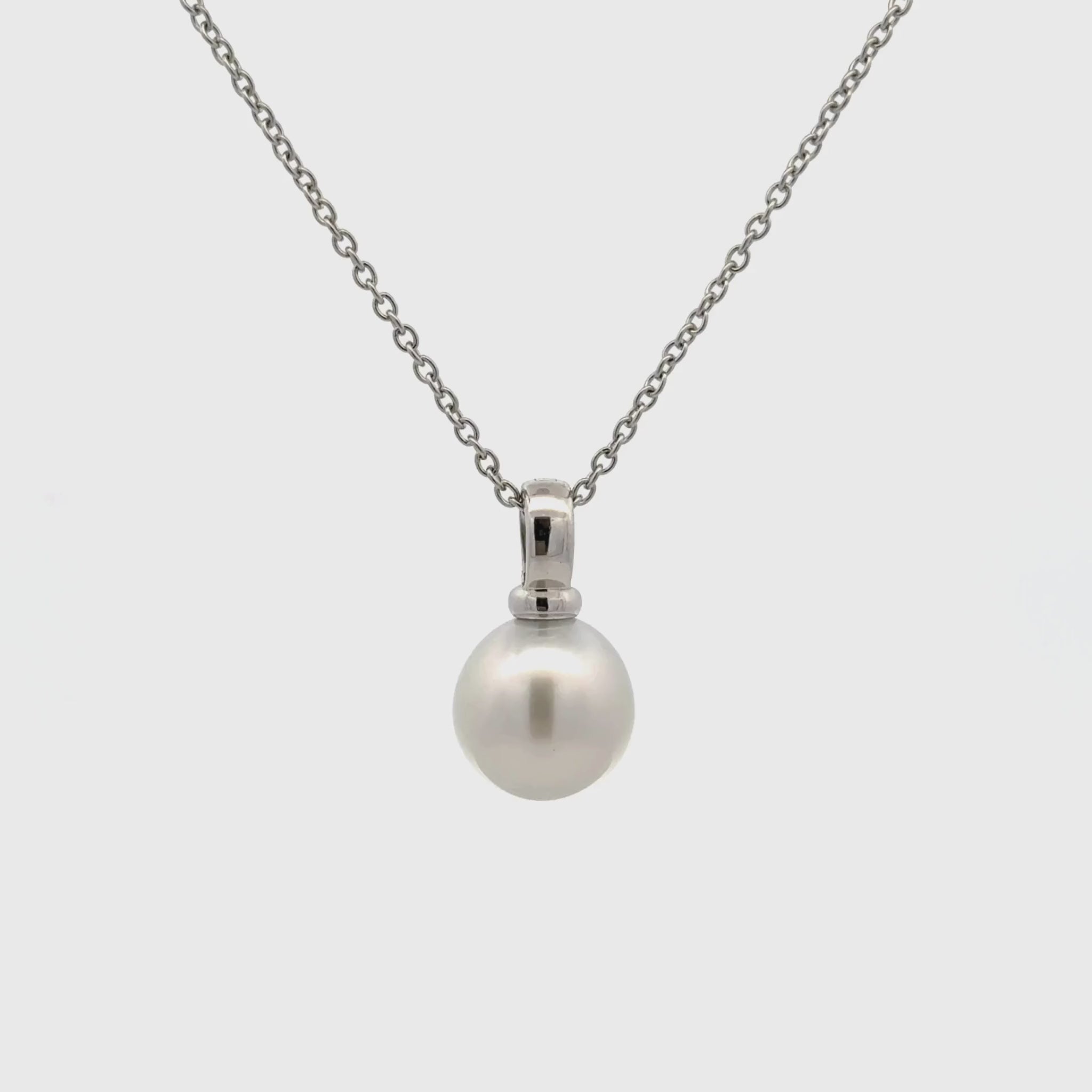 18K White Gold Australian South Sea Cultured Pearl Pendant (price is for pendant only)