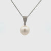 18K White Gold Australian South Sea 14-15mm Cultured Pearl and Diamond Pendant