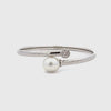 18K White Gold Australian South Sea Cultured Pearl Bangle