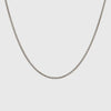 18K White Gold 50cm Diamond Cut Foxtail Chain 1.2mm