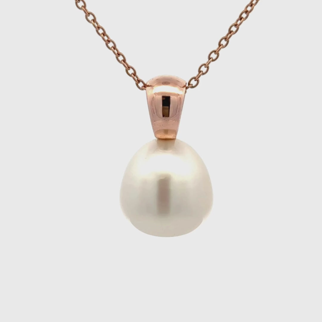 9K Rose Gold South Sea Cultured 15-16mm Pearl Pendant