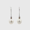 9K White Gold Australian South Sea 10-11mm Cultured Pearl and Argyle Diamond Hook Earrings