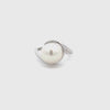 9K White Gold Australian South Sea 10-11mm Cultured Pearl and Diamond Ring