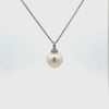 18K White Gold Australian South Sea Cultured Pearl and Diamond Pendant (price is for pendant only)