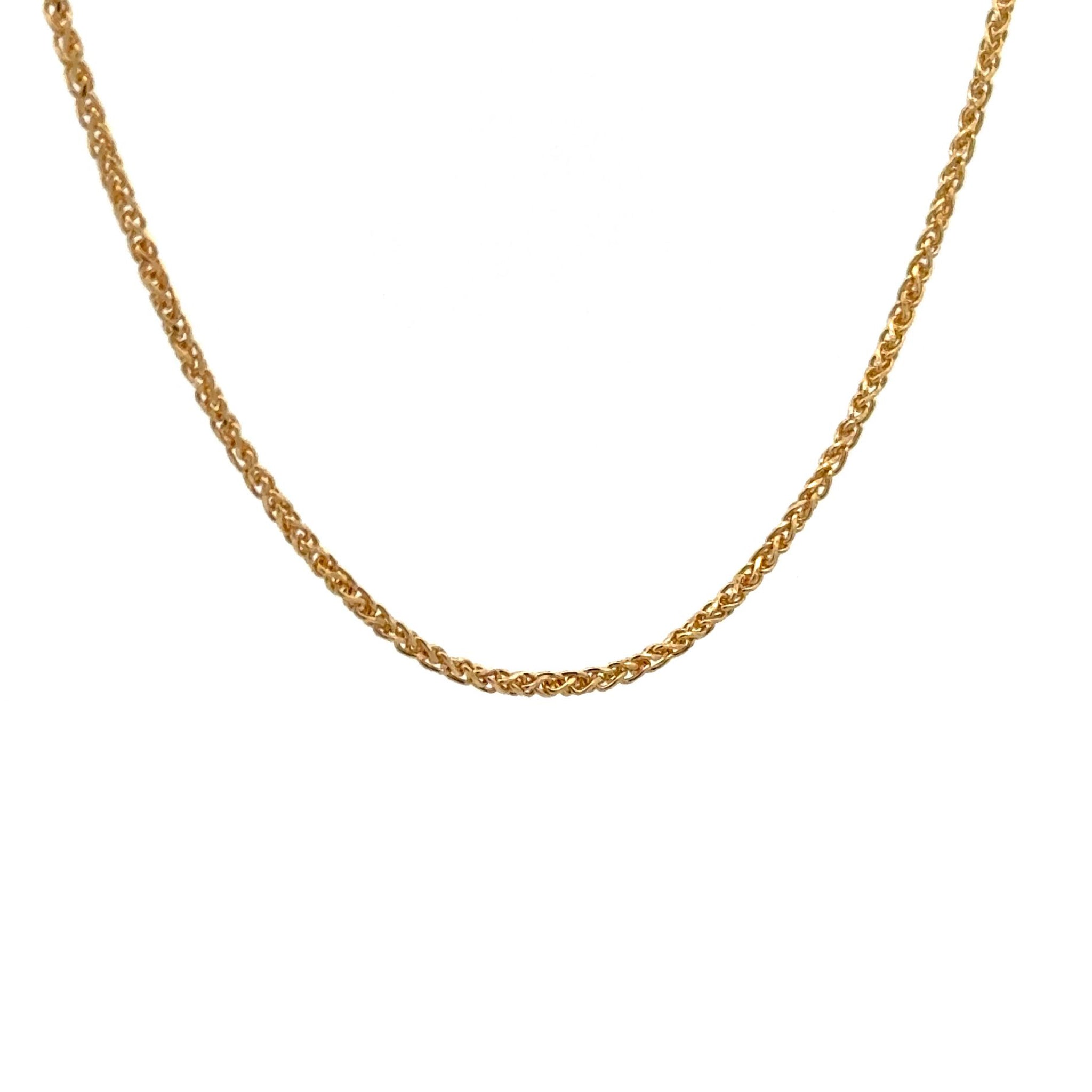 18K Yellow Gold 70cm Diamond Cut Foxtail Chain 1.2mm