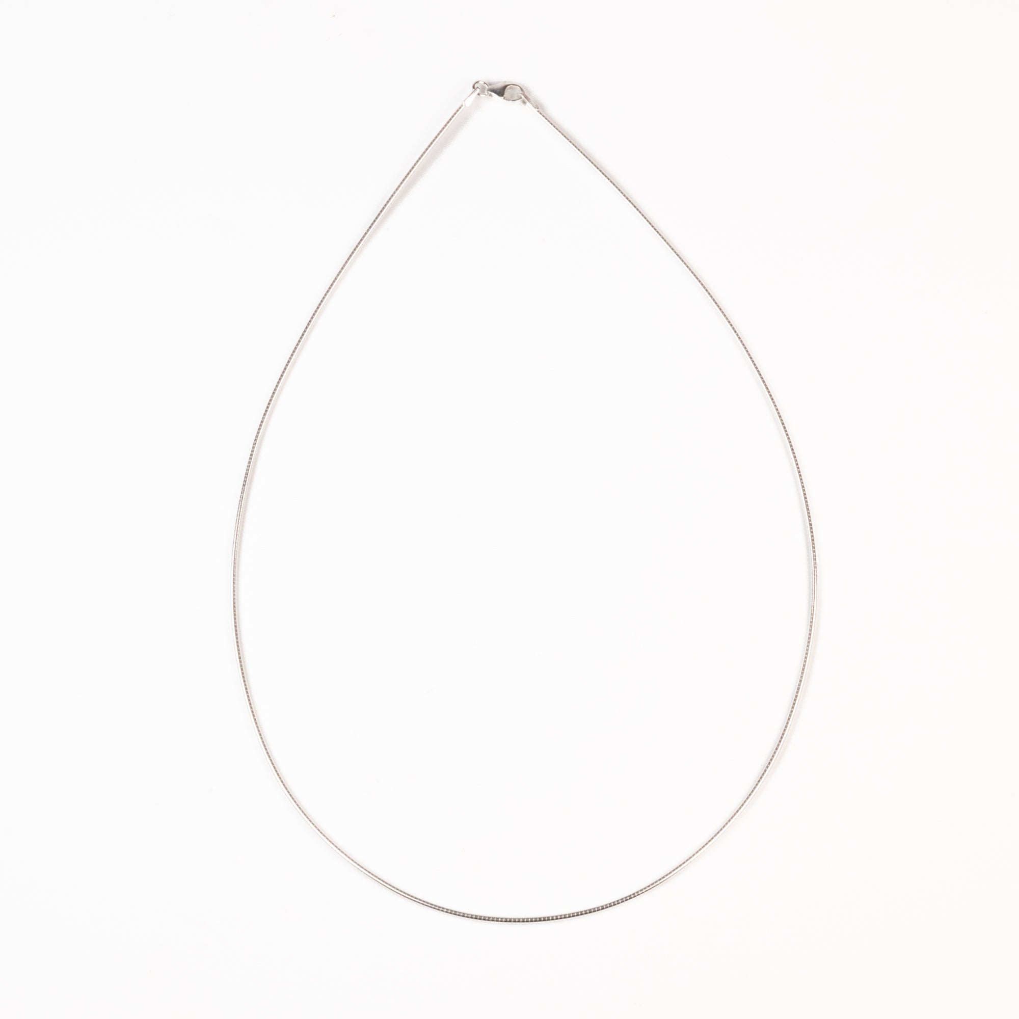 Collana in argento sterling lucido da 45 cm 1,2 mm