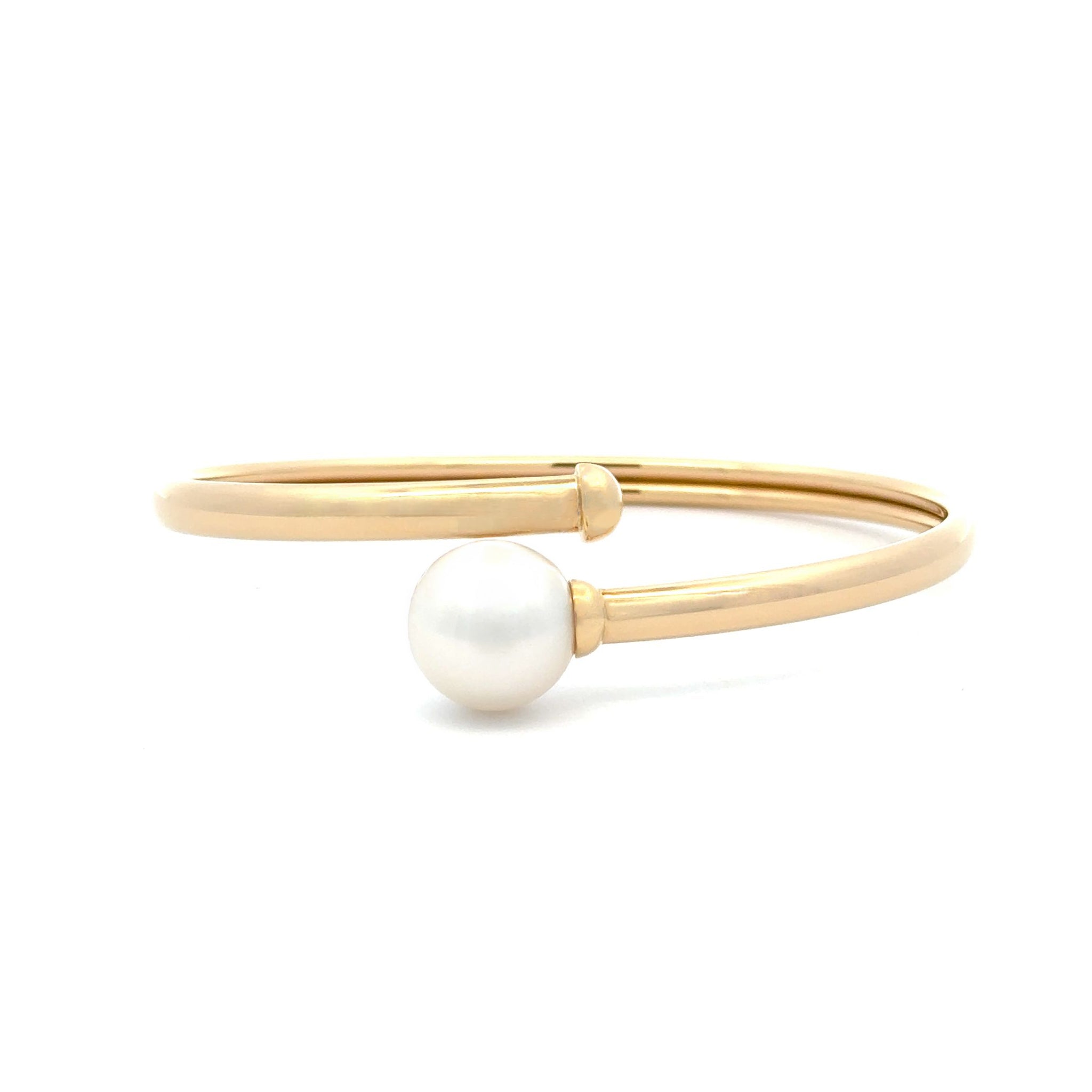 18K Yellow Gold Australian South Sea 12-13mm Cultured Pearl Bangle