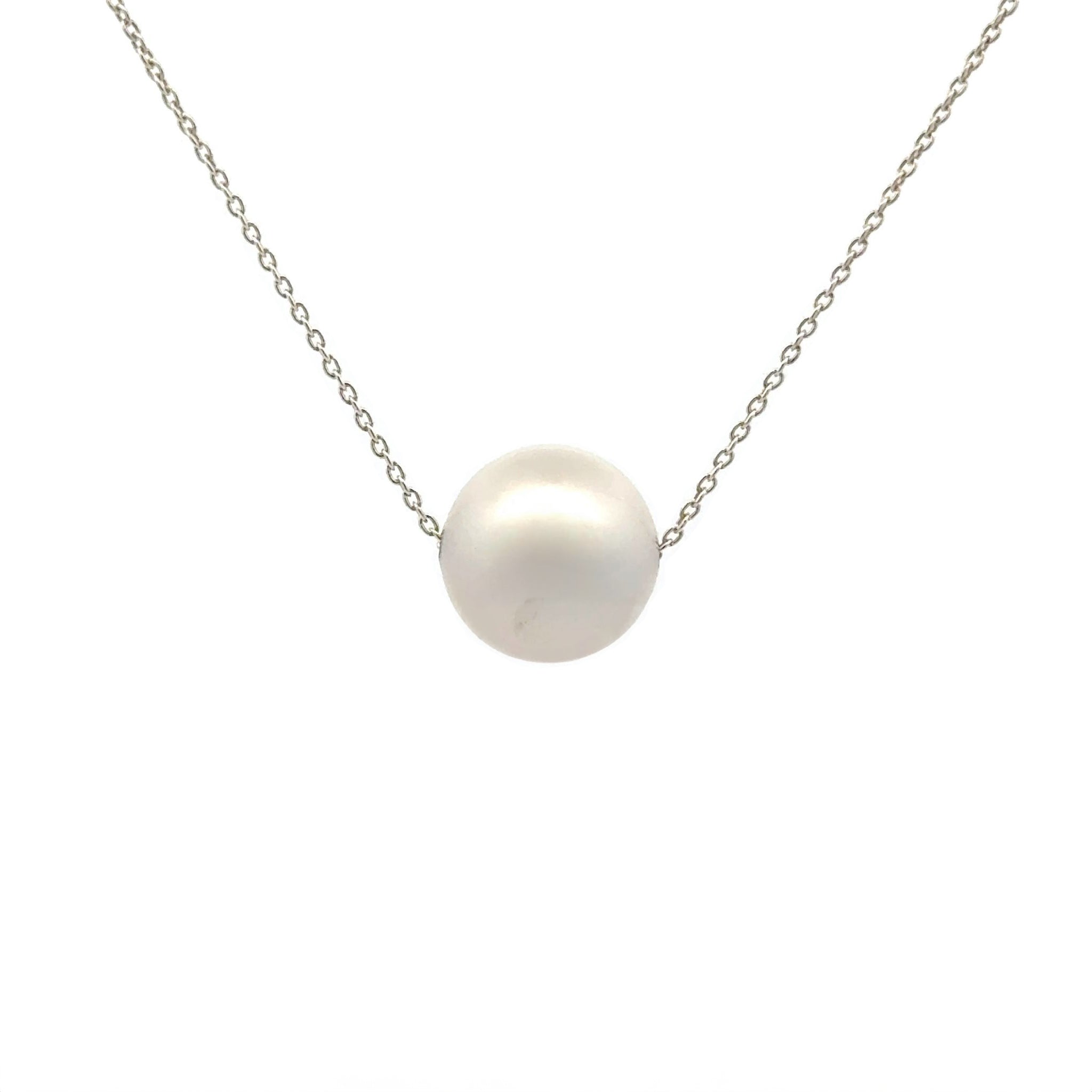 Collana di perle d'argento australiane coltivate nei mari del sud da 12 a 13 mm