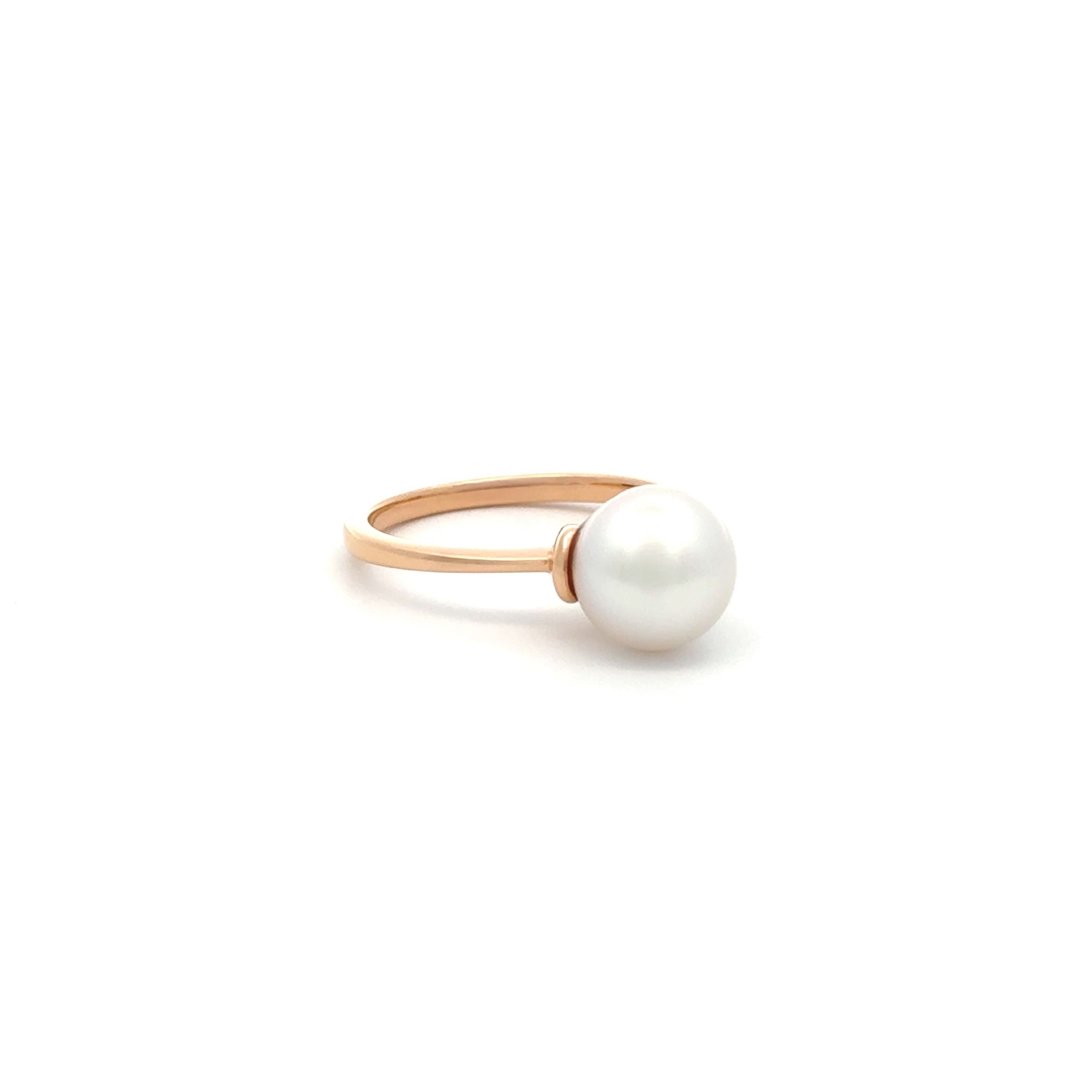 18K Rose Gold Australian South Sea 9-10mm Cultured Pearl Ring