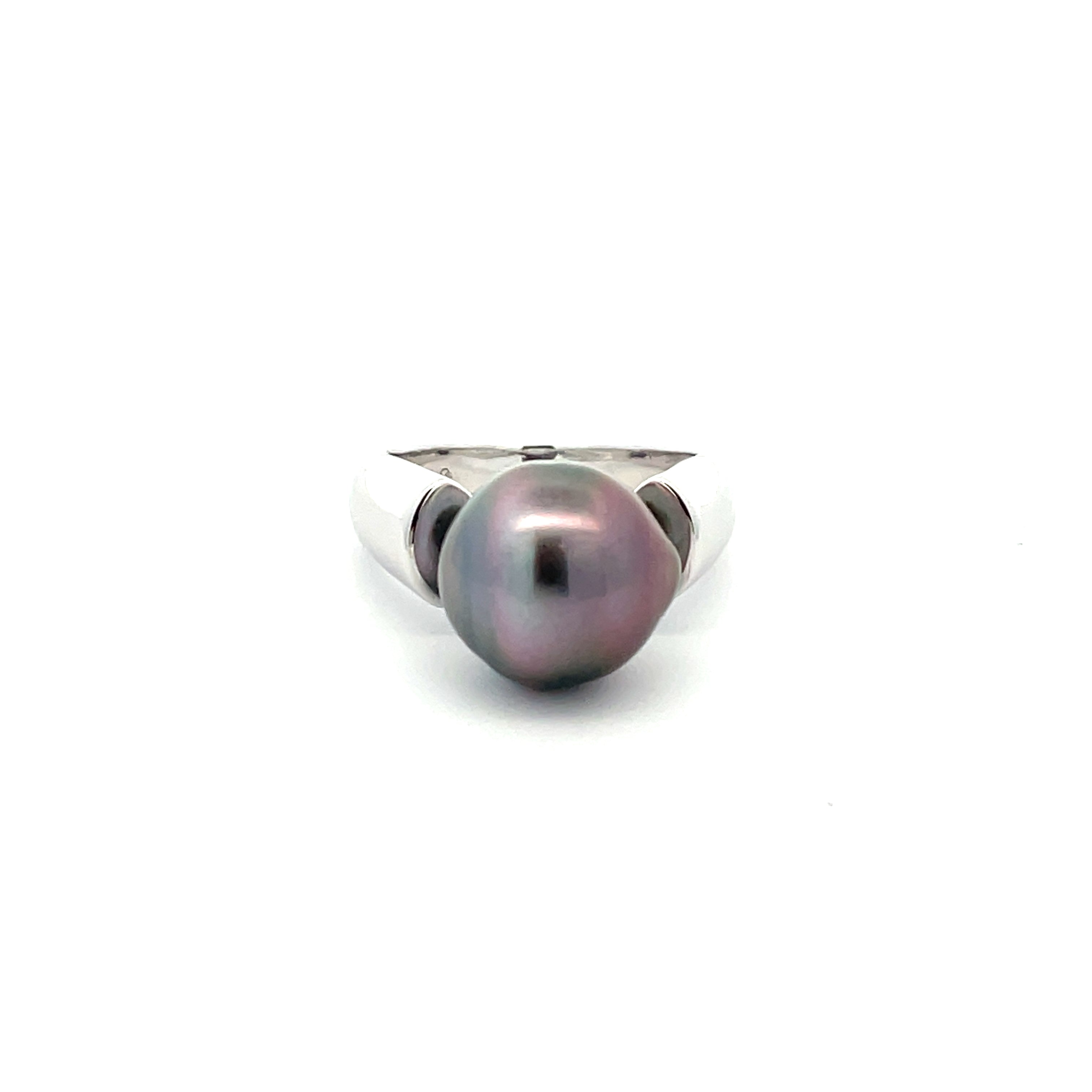 Sterling Silver Tahitian Cultured 11-12 mm Pearl Ring