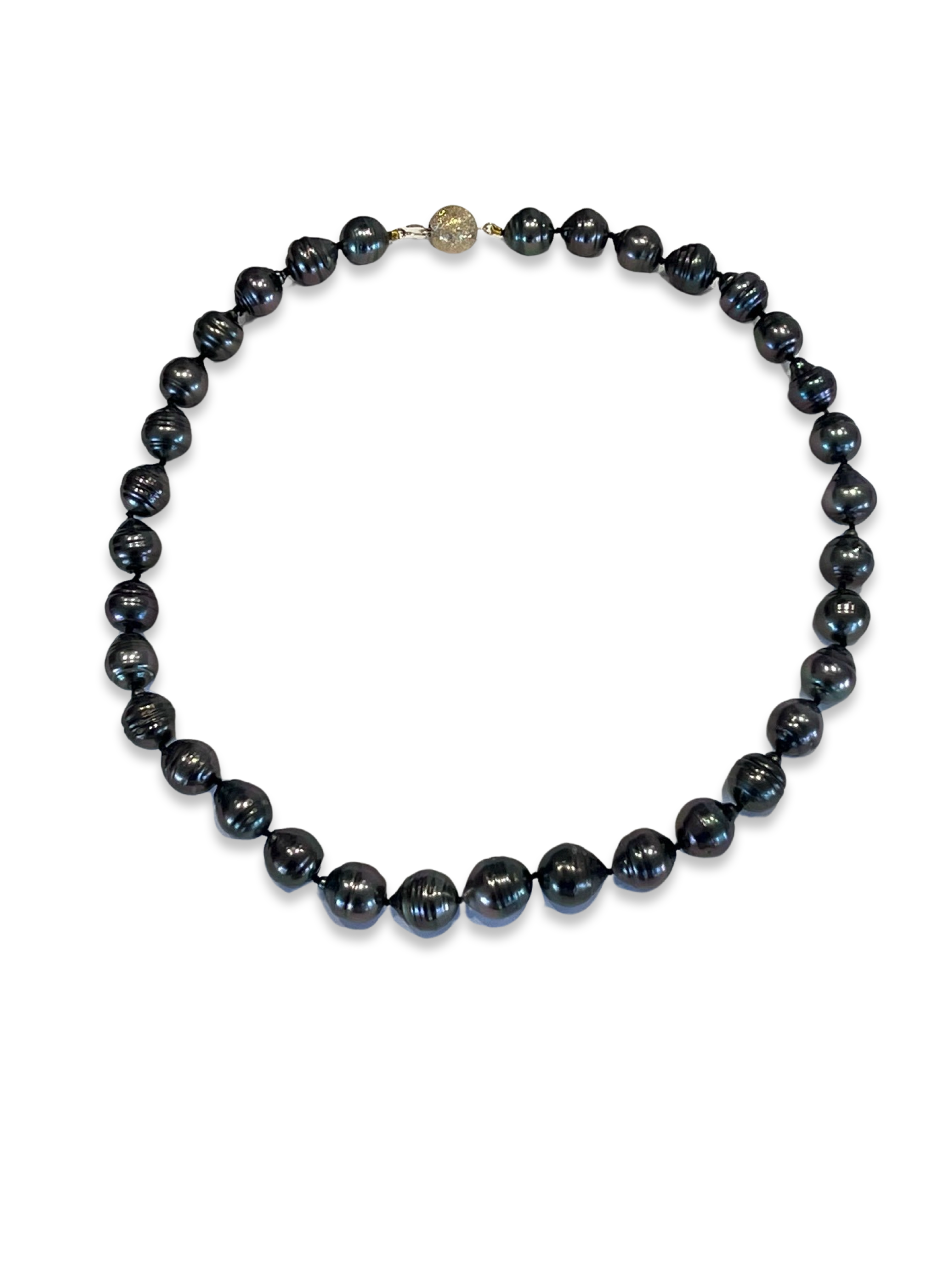 9K Yellow Gold Tahitian Cultured Pearl Strand