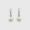 18K White Gold Australian South Sea 10-11mm Cultured Pearl Huggie Earrings