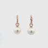 9K Rose Gold Australian South Sea Cultured 9-10 mm Pearl Huggie Earrings