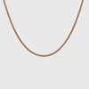 18K Rose Gold 50cm Diamond Cut Foxtail Chain 1.2mm