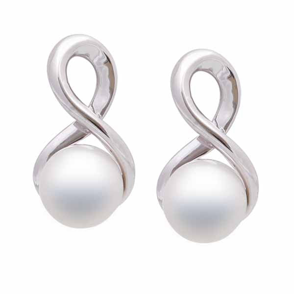 Sterling Argento Acqua Dolce Perla 8-9 mm Orecchini