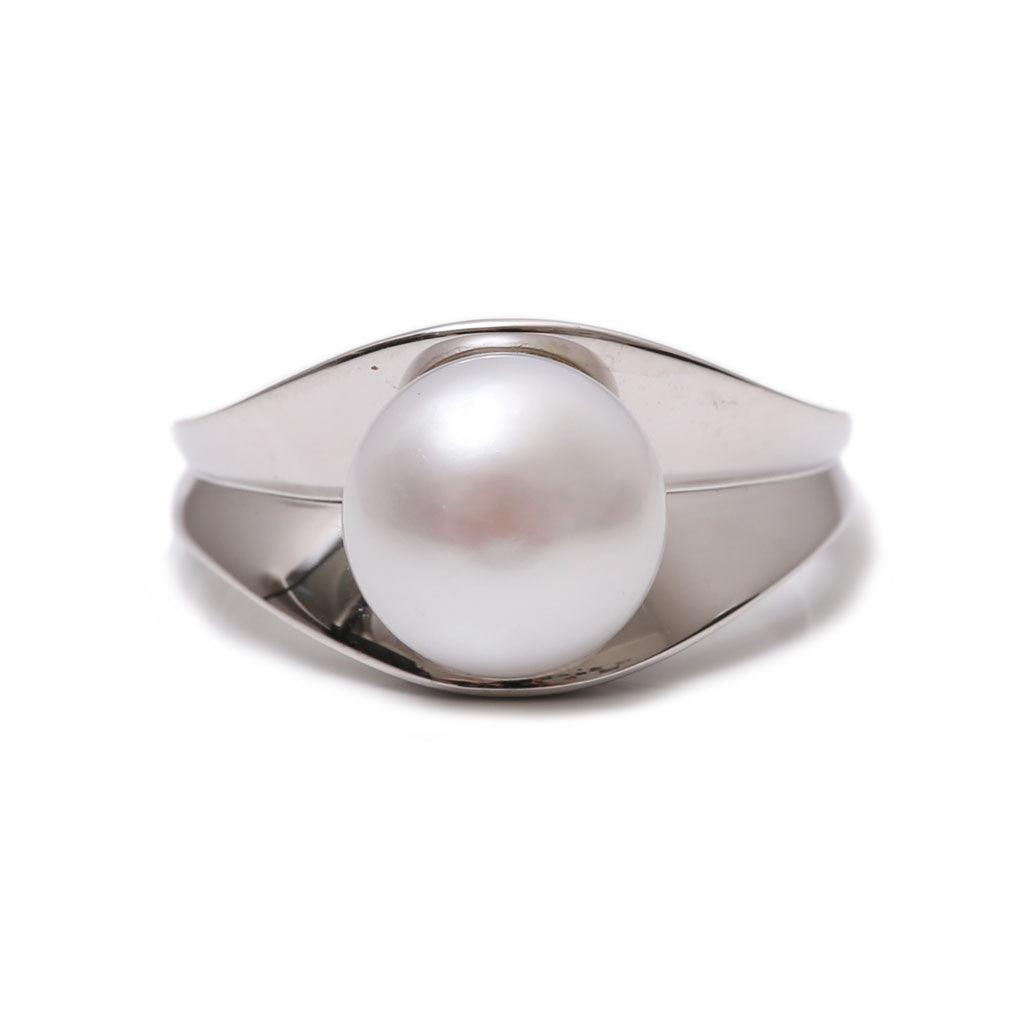 Sterling Silver Freshwater Pearl 10-10.5mm Ring