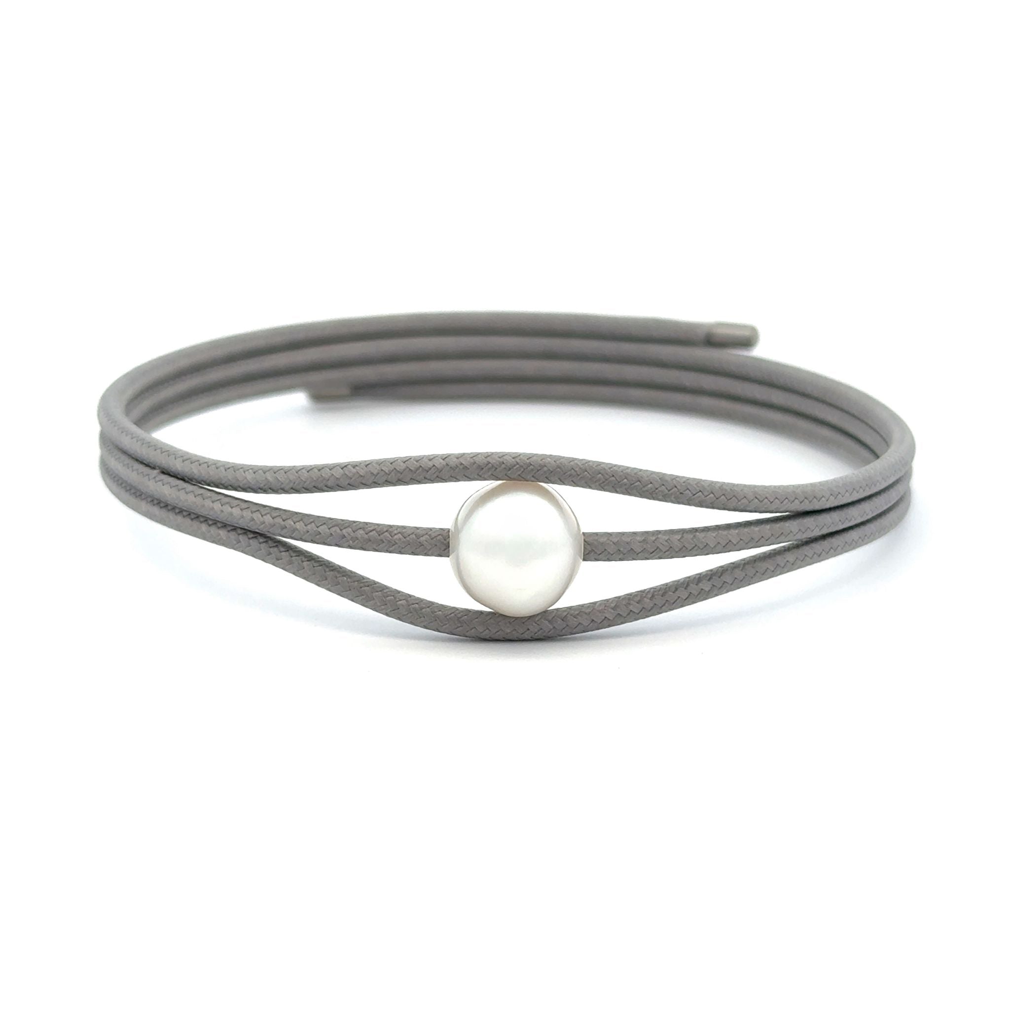 Australian South Sea Cultured 9 -10mm Pearl Grey Magnetic Wrap Bracelet