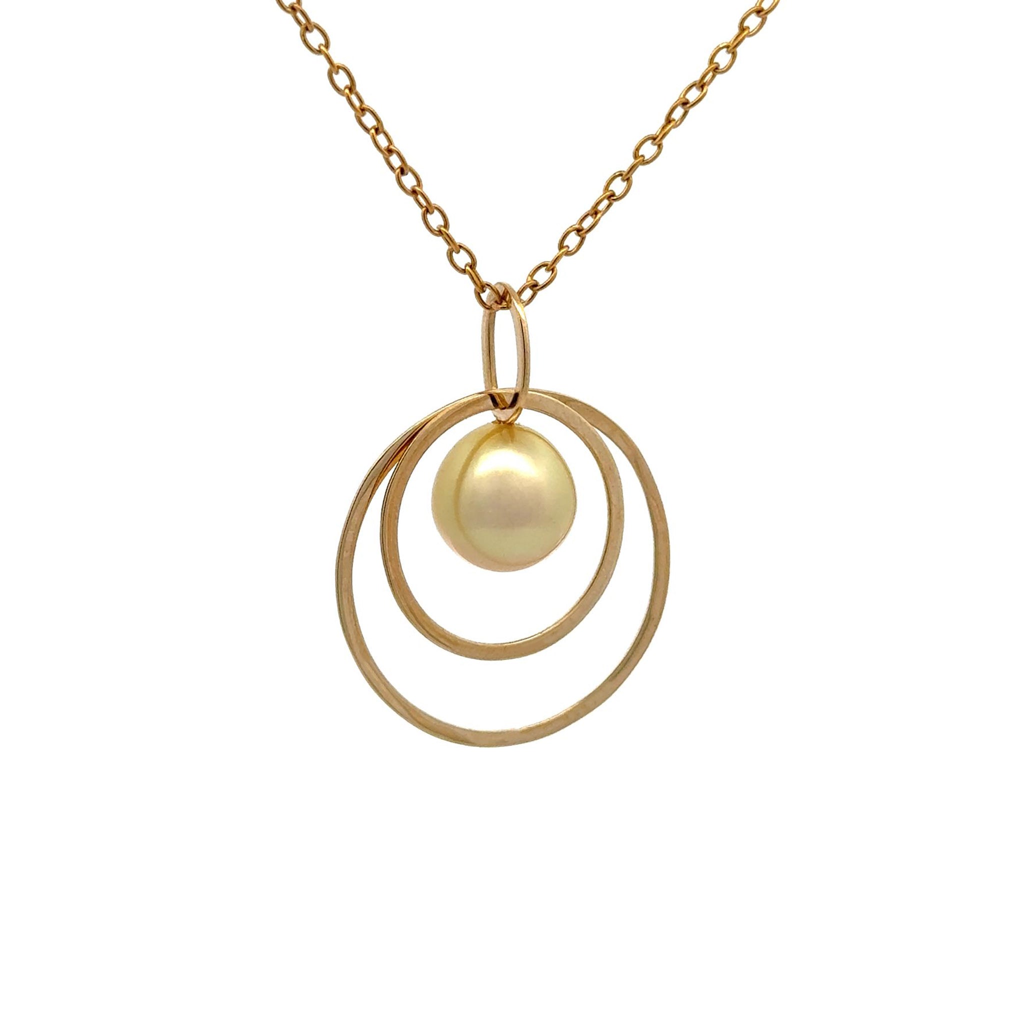 9K Yellow Gold South Sea Cultured 9 - 10mm Pearl Pendant