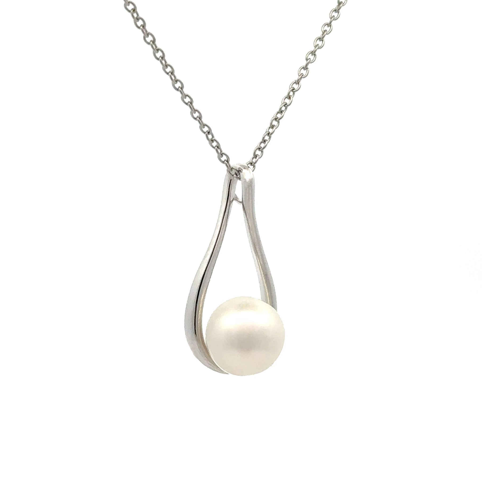 9K White Gold Australian South Sea Cultured 11-12mm Pearl Pendant