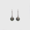 Sterling Silver Tahitian Cultured 11-12mm Pearl Hook Earrings