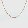 9K Rose Gold Polished 58cm Adjustable Cable Chain 1.4mm