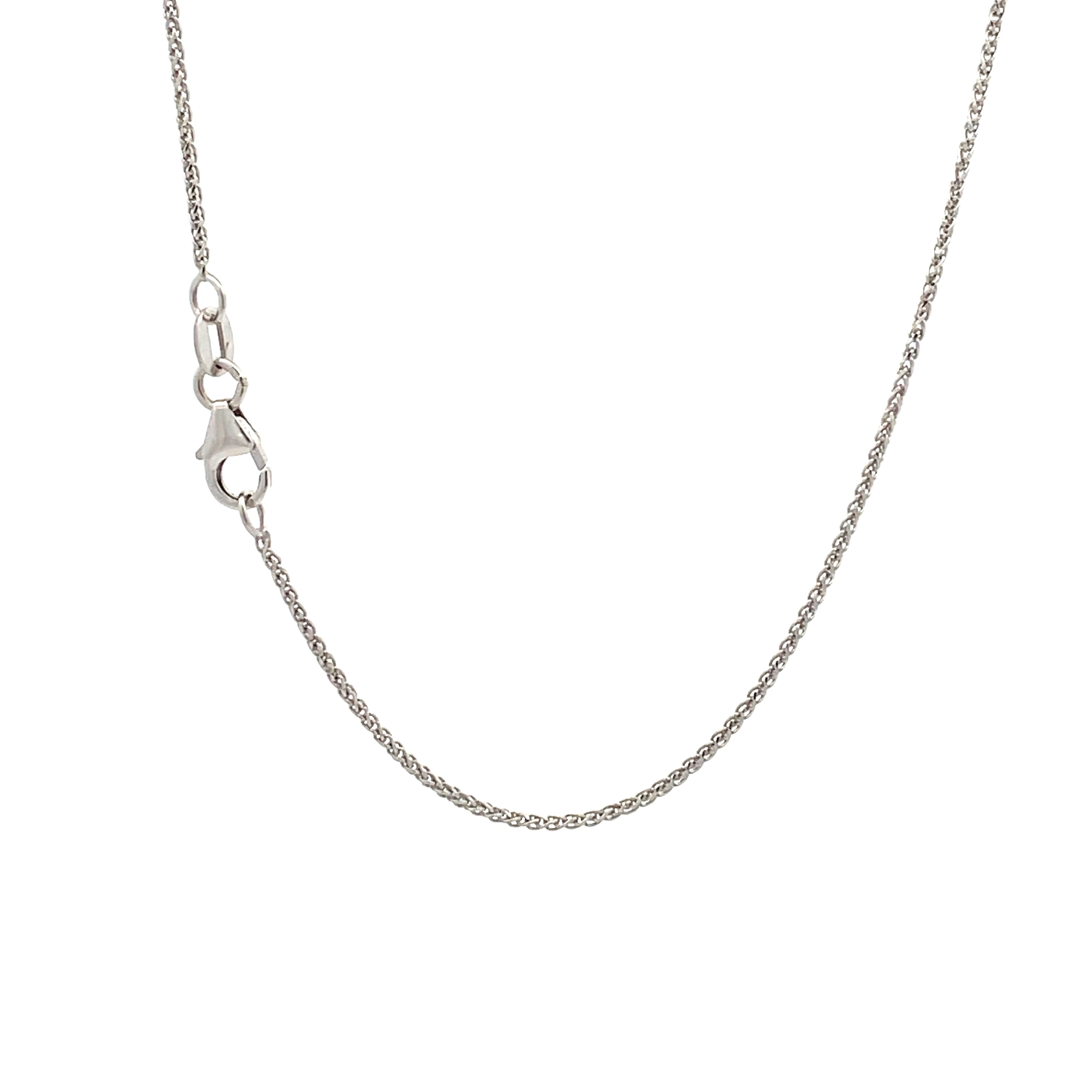 18K White Gold 70 cm Diamond Cut Foxtail Chain